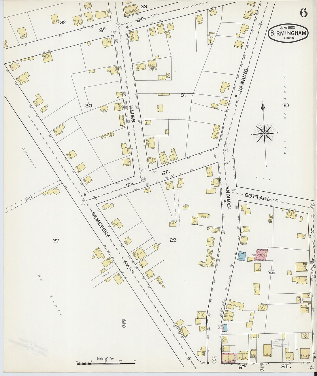 This old map of Shelton, New Haven County, Connecticut was created by Sanborn Map Company in 1892