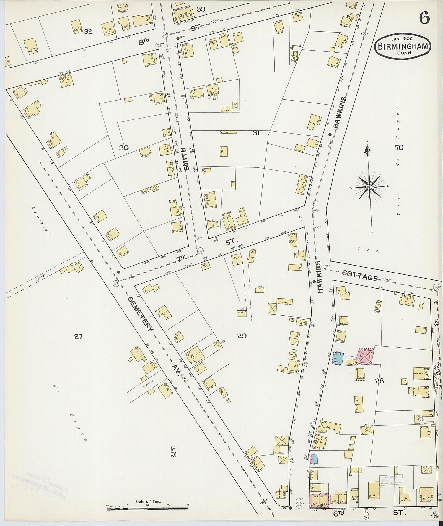 This old map of Shelton, New Haven County, Connecticut was created by Sanborn Map Company in 1892