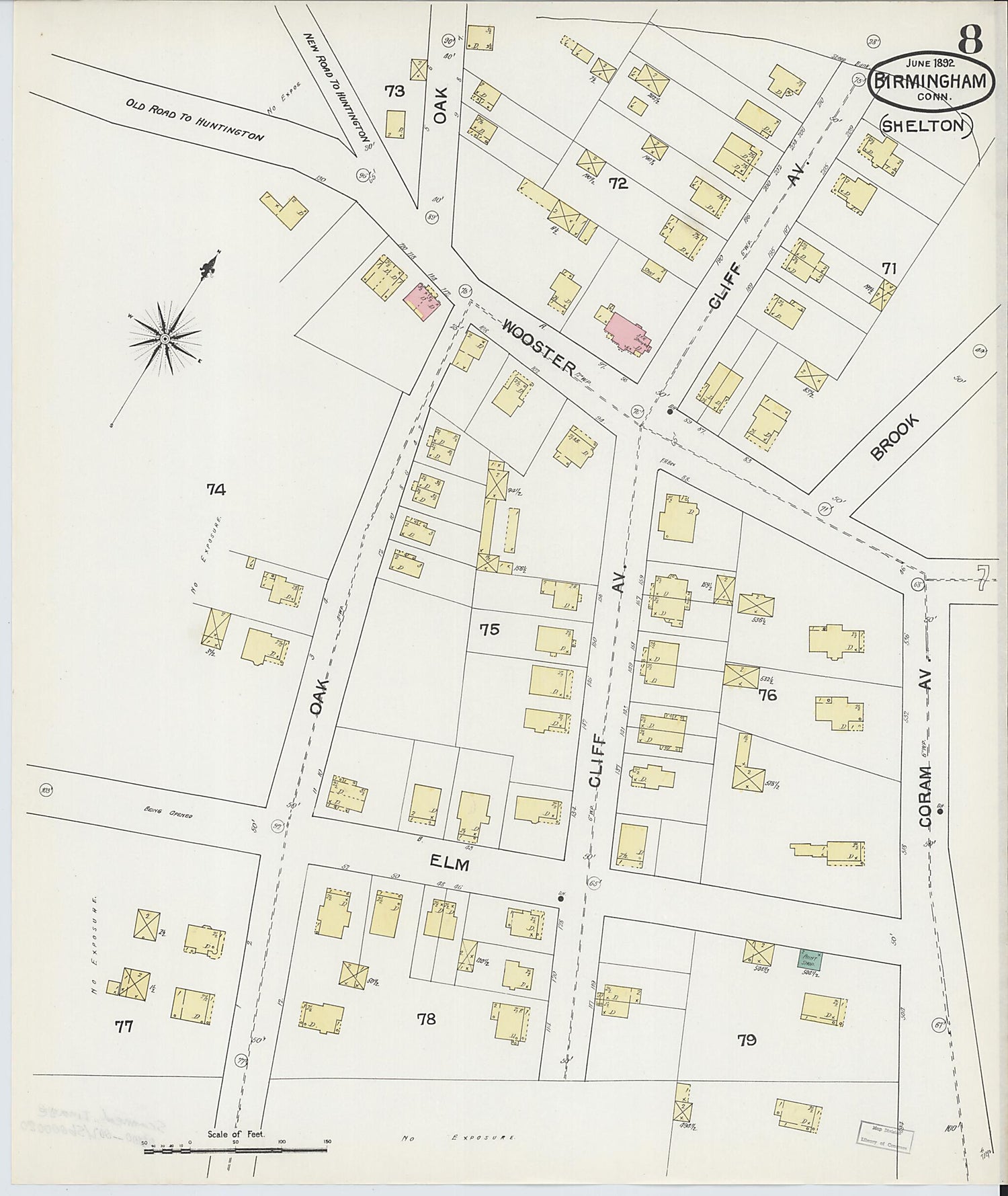 This old map of Shelton, New Haven County, Connecticut was created by Sanborn Map Company in 1892