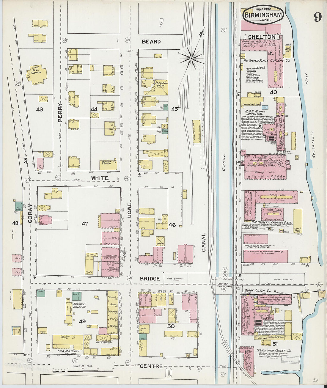 This old map of Shelton, New Haven County, Connecticut was created by Sanborn Map Company in 1892