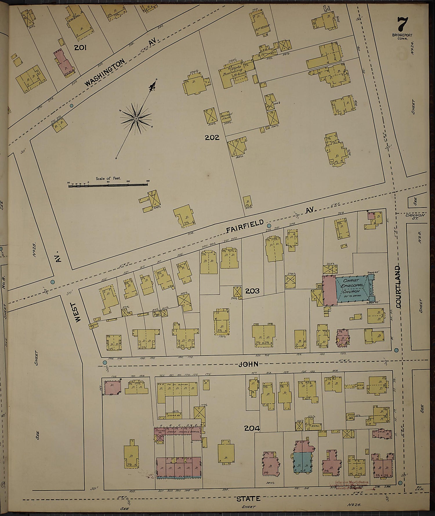 This old map of Bridgeport, Fairfield County, Connecticut was created by Sanborn Map Company in 1889