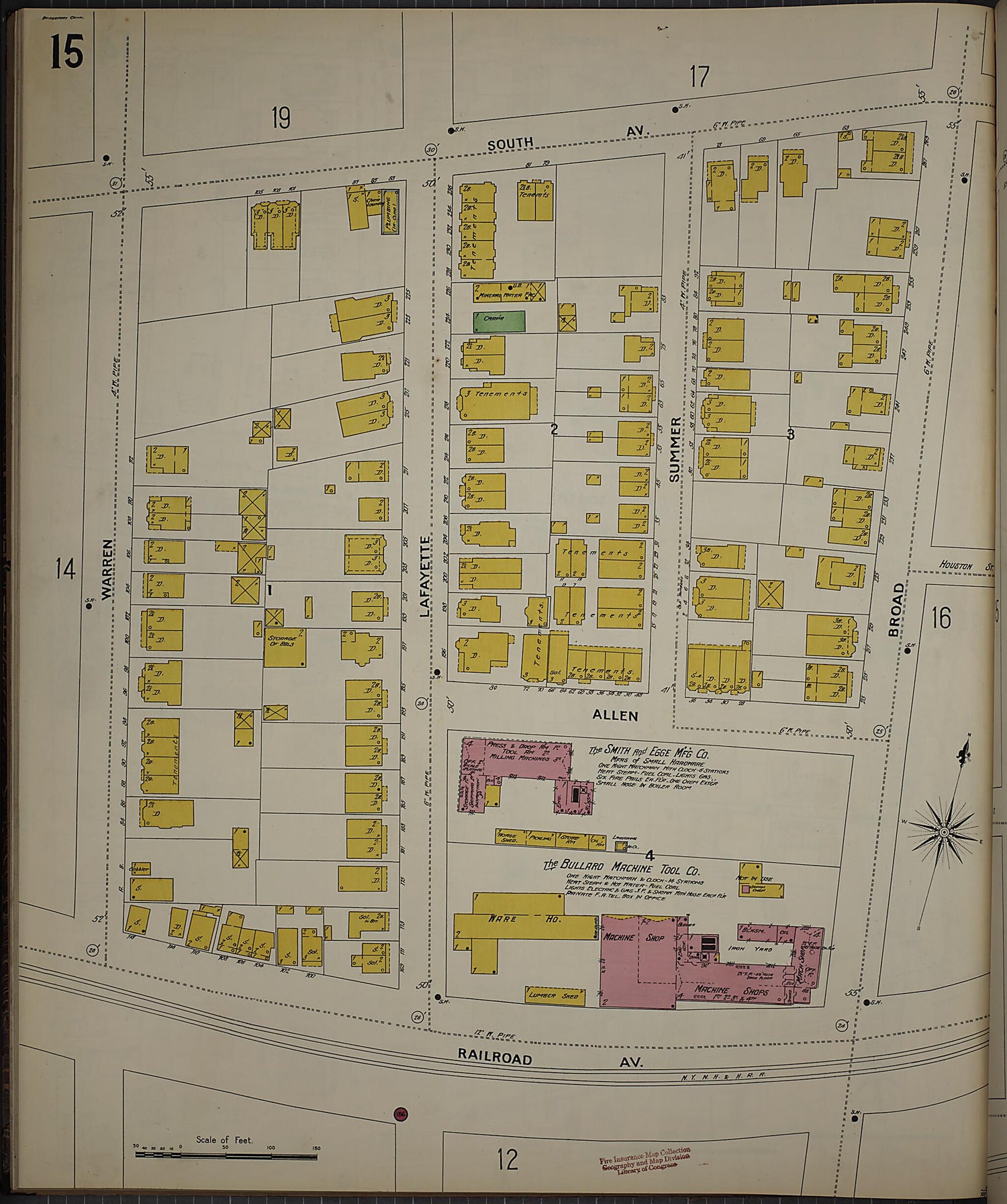 This old map of Bridgeport, Fairfield County, Connecticut was created by Sanborn Map Company in 1898