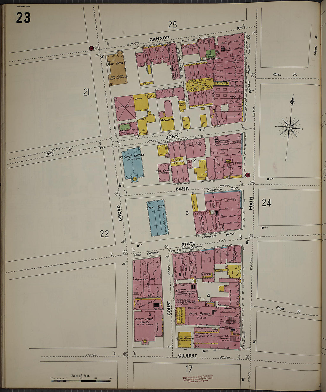 This old map of Bridgeport, Fairfield County, Connecticut was created by Sanborn Map Company in 1898