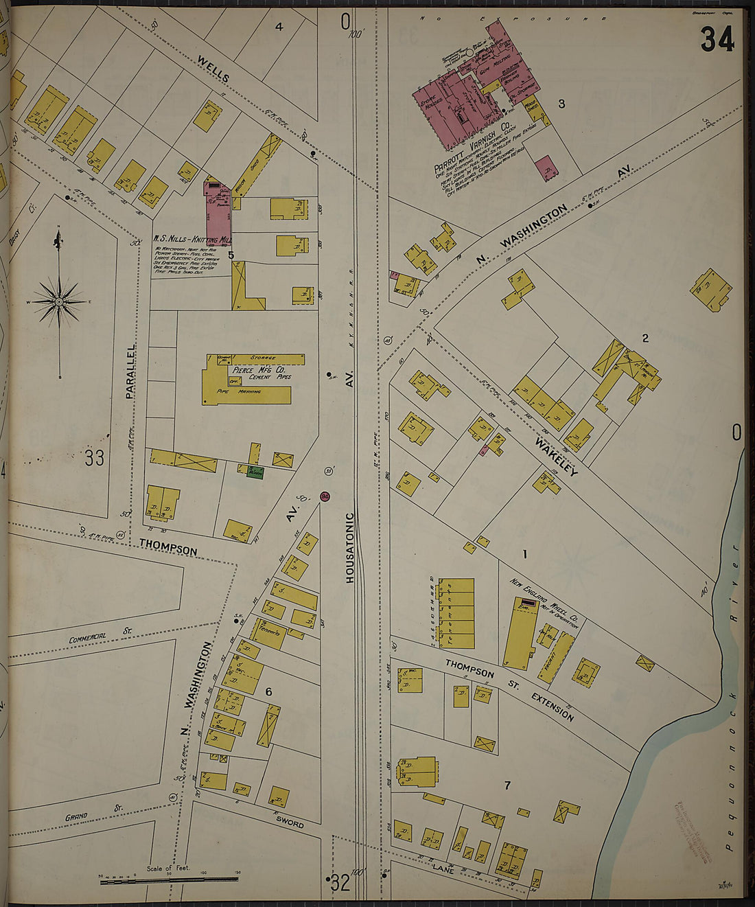 This old map of Bridgeport, Fairfield County, Connecticut was created by Sanborn Map Company in 1898
