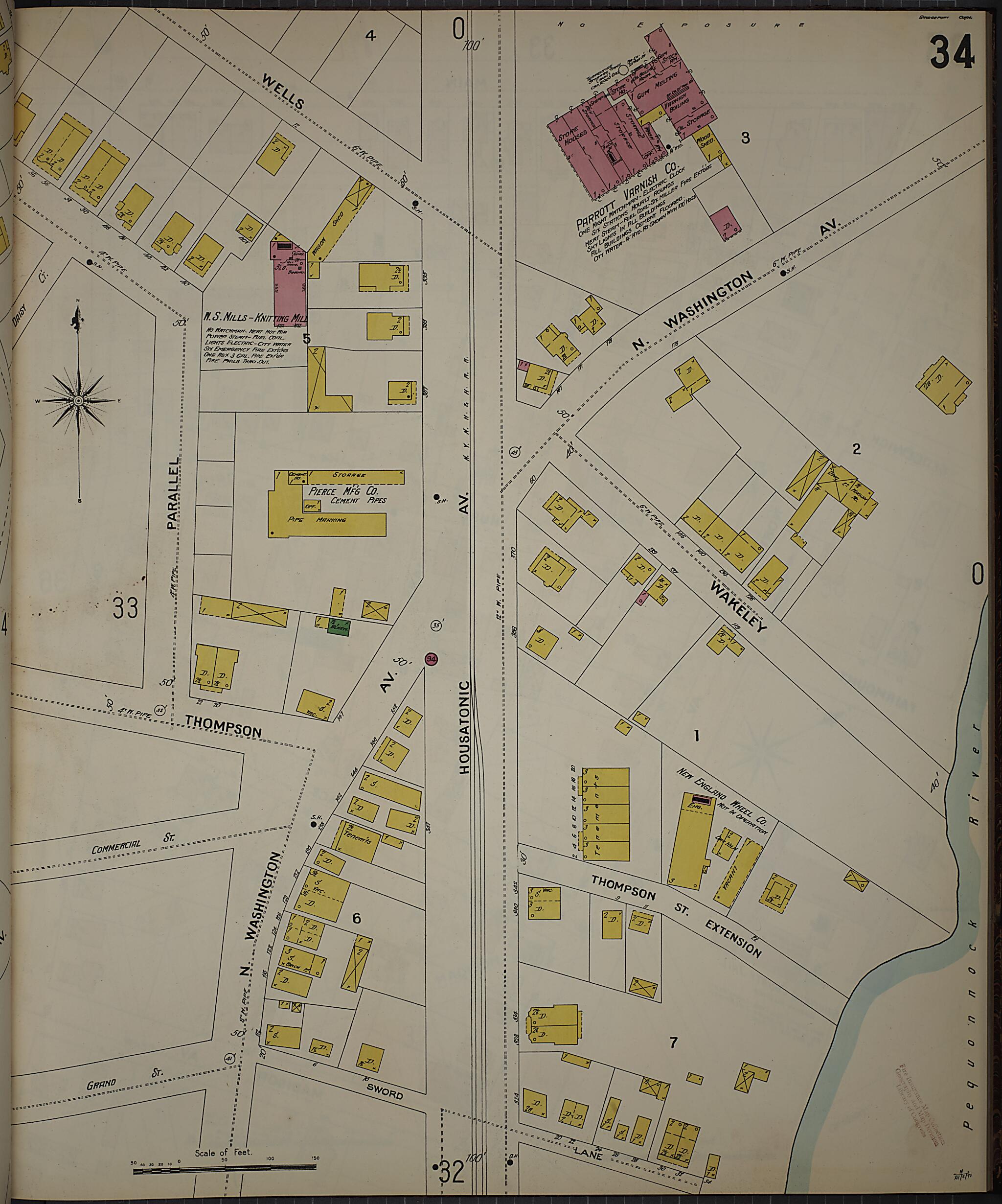 This old map of Bridgeport, Fairfield County, Connecticut was created by Sanborn Map Company in 1898