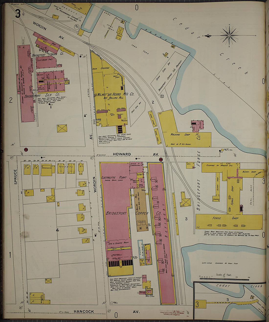 This old map of Bridgeport, Fairfield County, Connecticut was created by Sanborn Map Company in 1898