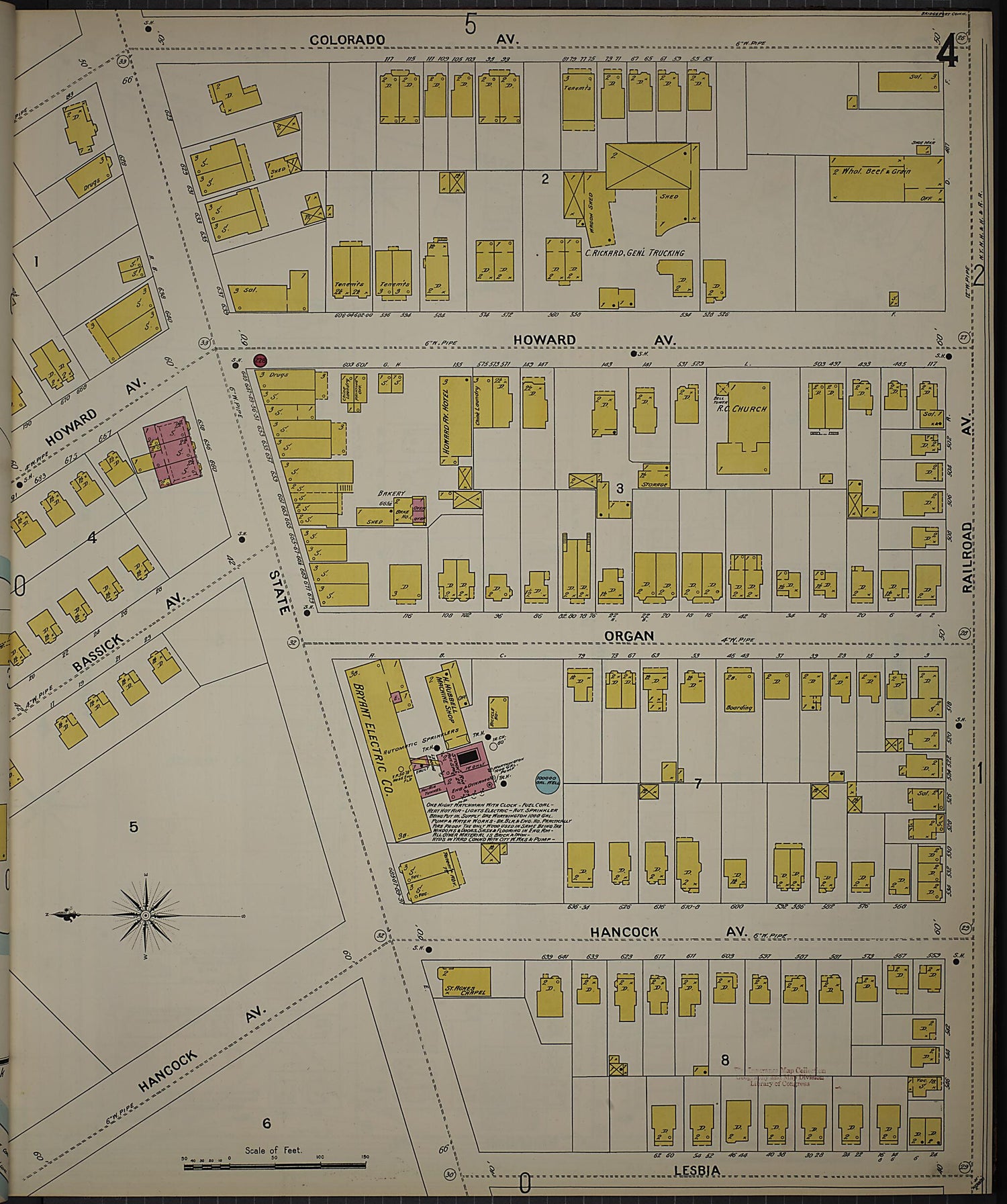 This old map of Bridgeport, Fairfield County, Connecticut was created by Sanborn Map Company in 1898