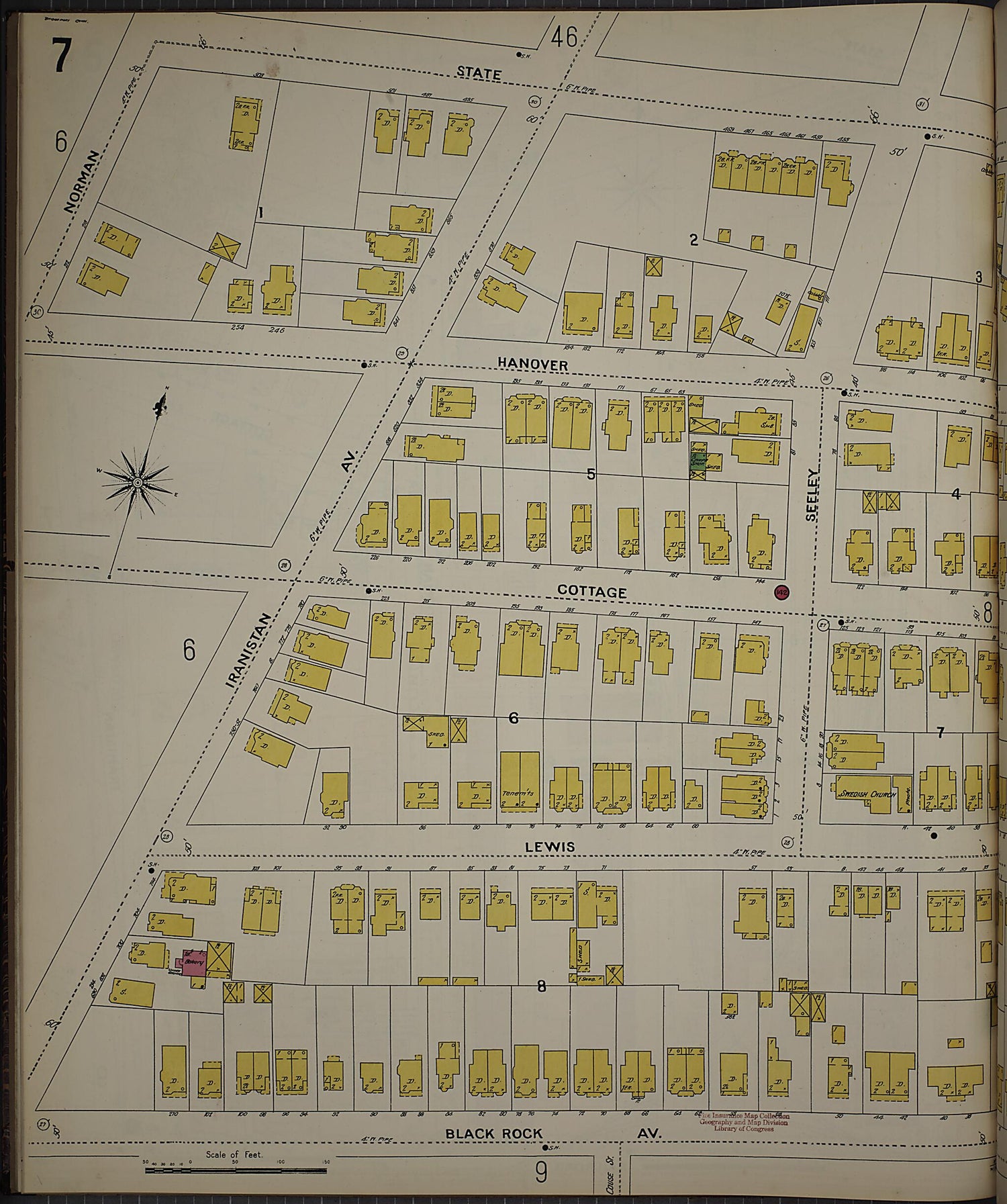 This old map of Bridgeport, Fairfield County, Connecticut was created by Sanborn Map Company in 1898
