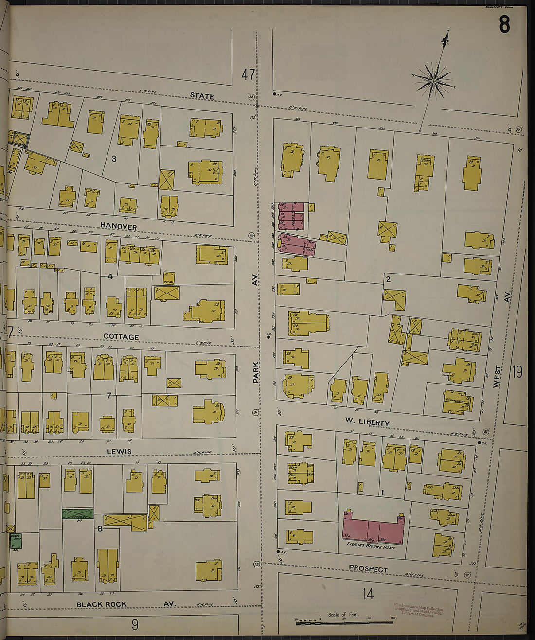 This old map of Bridgeport, Fairfield County, Connecticut was created by Sanborn Map Company in 1898