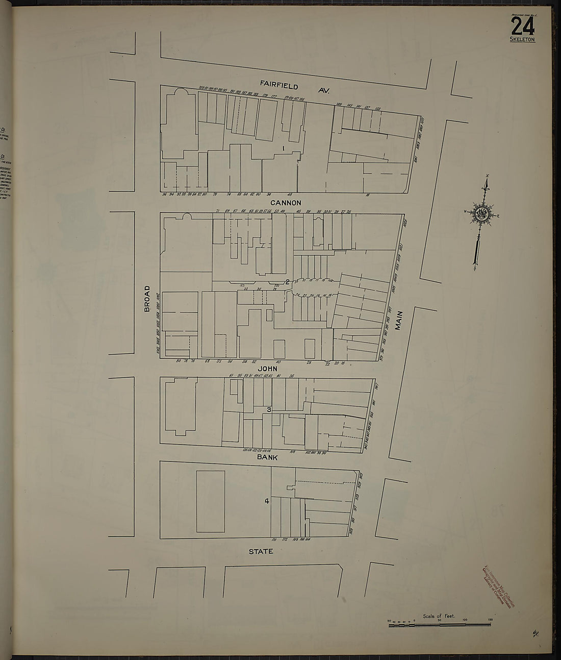 This old map of Bridgeport, Fairfield County, Connecticut was created by Sanborn Map Company in 1913