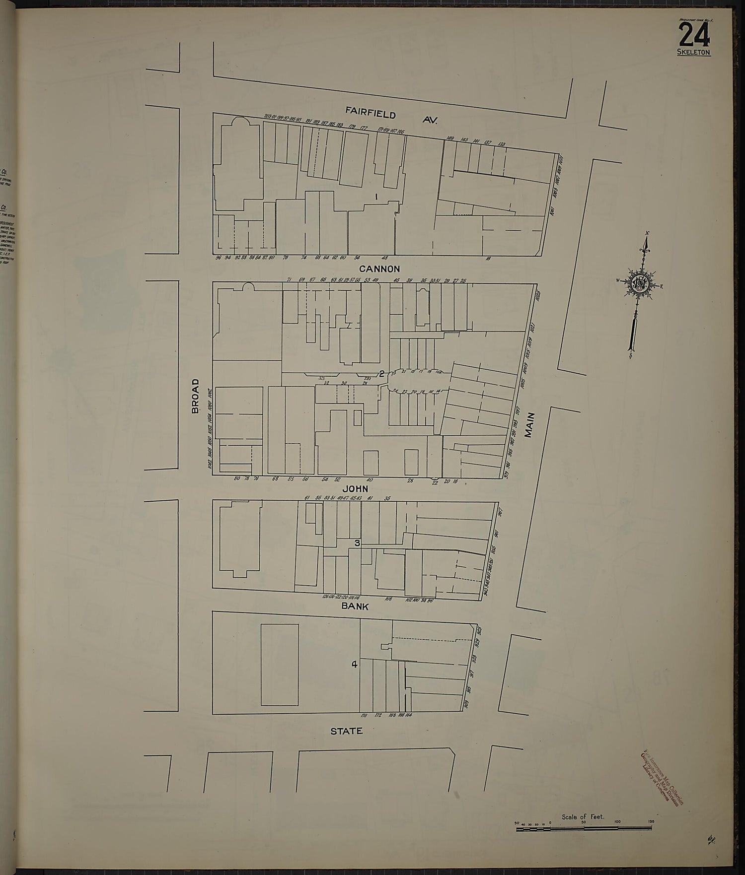 This old map of Bridgeport, Fairfield County, Connecticut was created by Sanborn Map Company in 1913