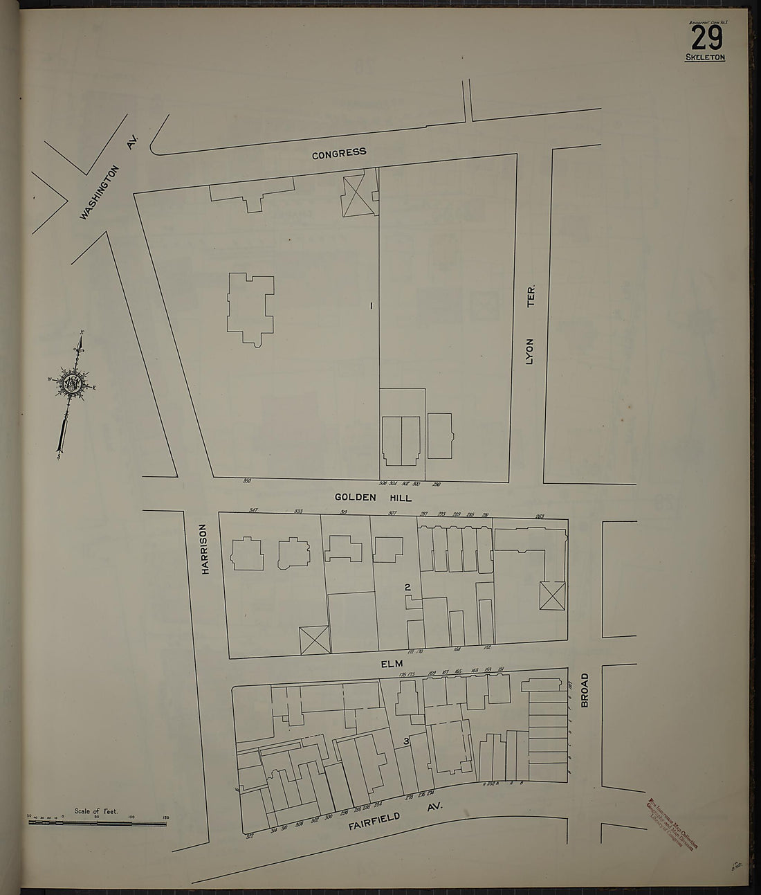 This old map of Bridgeport, Fairfield County, Connecticut was created by Sanborn Map Company in 1913