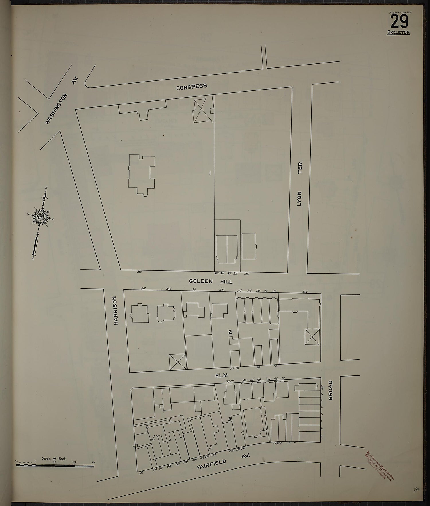 This old map of Bridgeport, Fairfield County, Connecticut was created by Sanborn Map Company in 1913