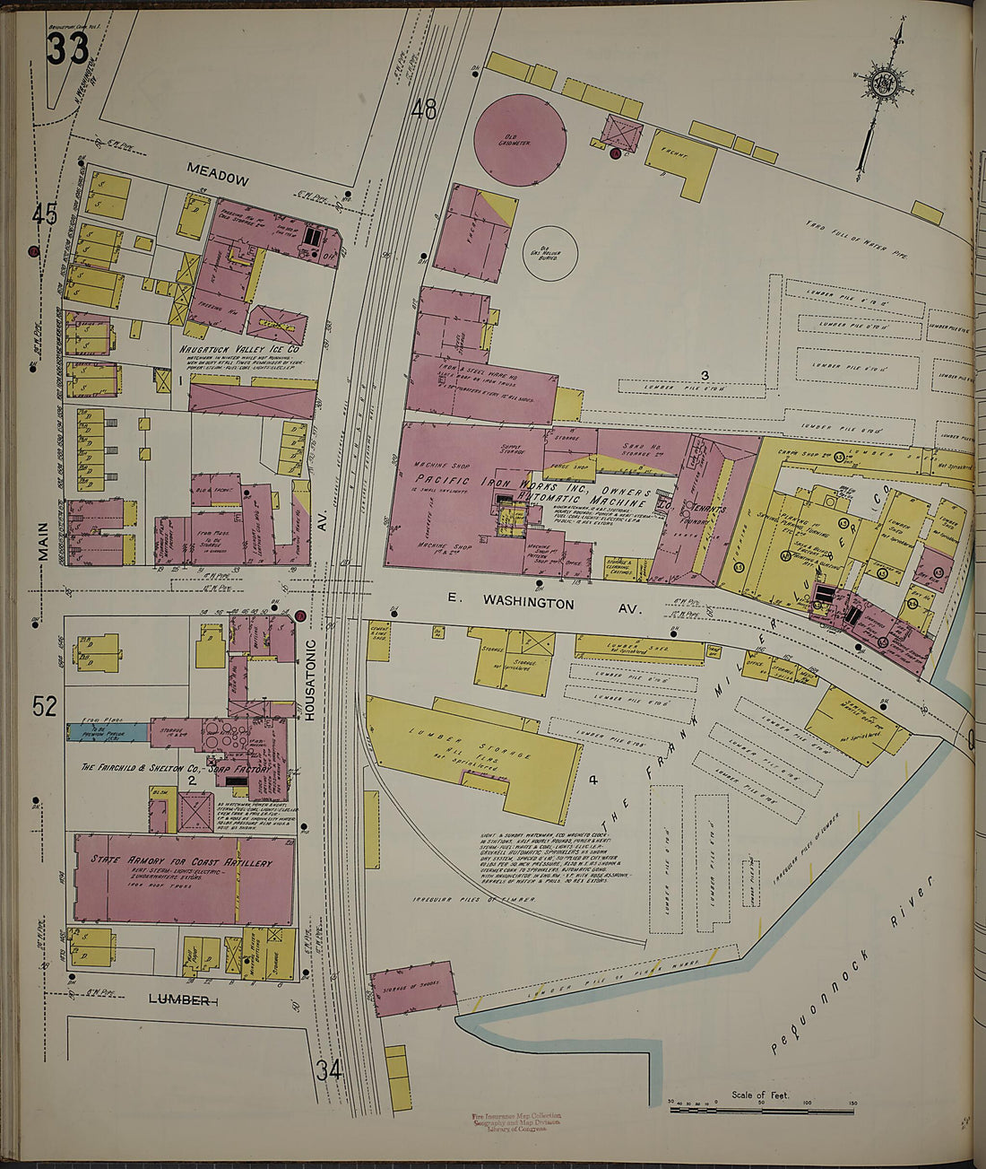 This old map of Bridgeport, Fairfield County, Connecticut was created by Sanborn Map Company in 1913