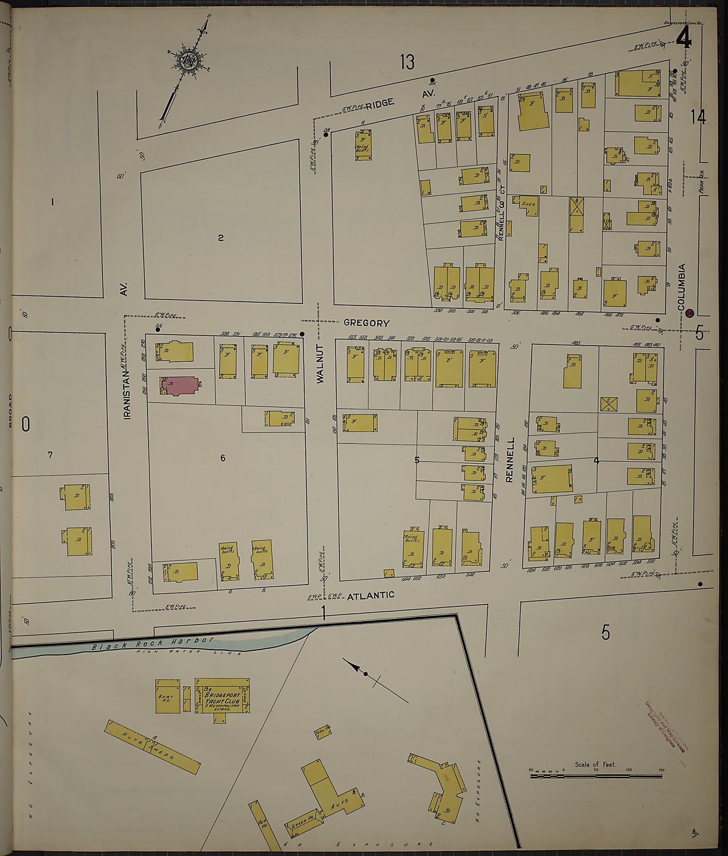 This old map of Bridgeport, Fairfield County, Connecticut was created by Sanborn Map Company in 1913