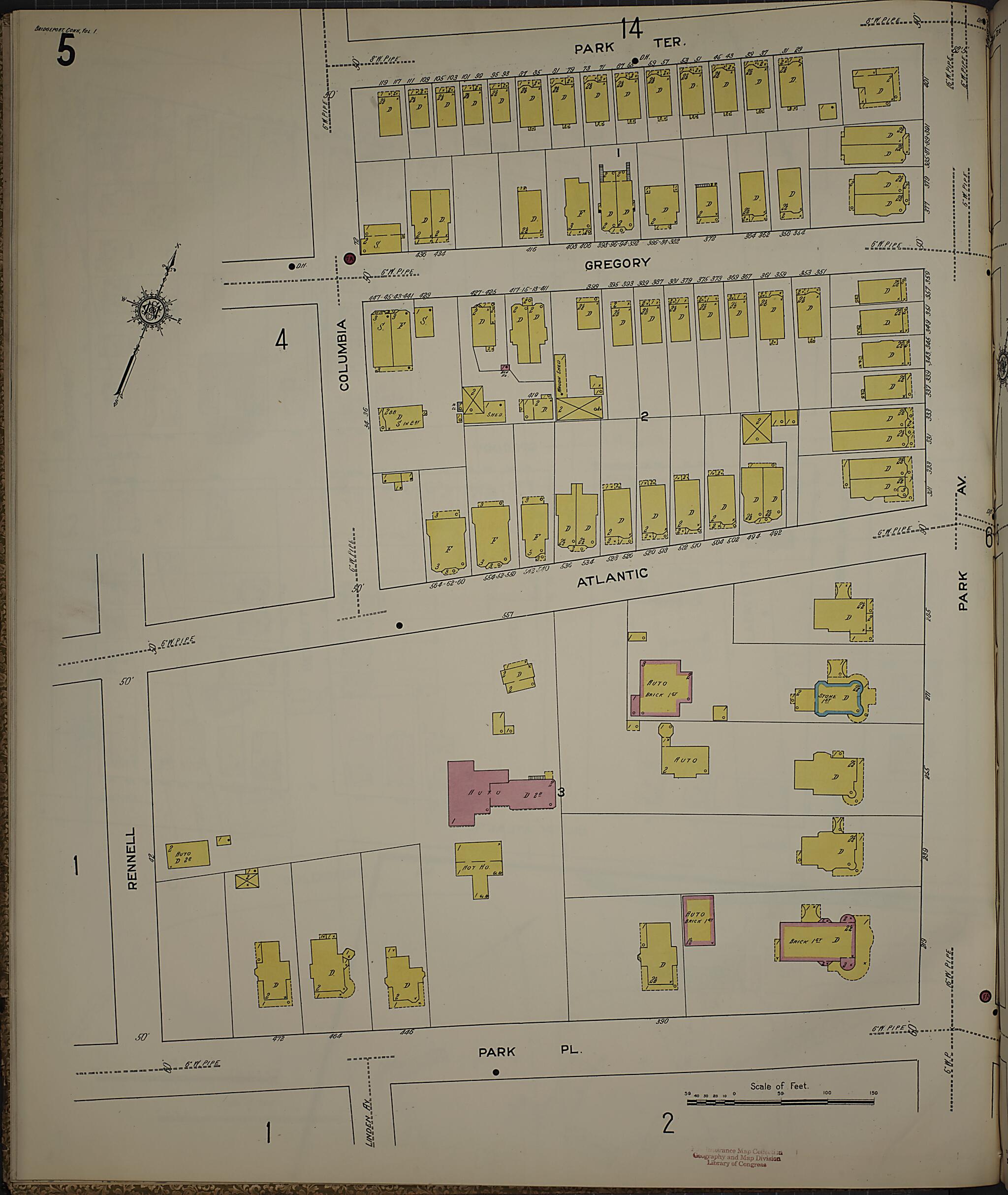 This old map of Bridgeport, Fairfield County, Connecticut was created by Sanborn Map Company in 1913