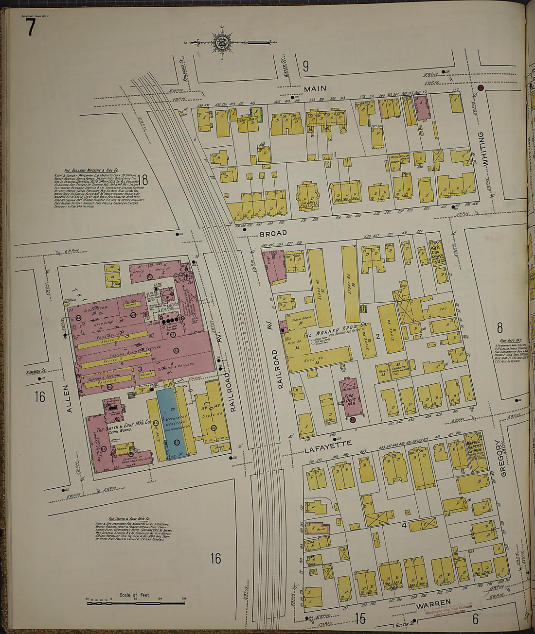 This old map of Bridgeport, Fairfield County, Connecticut was created by Sanborn Map Company in 1913