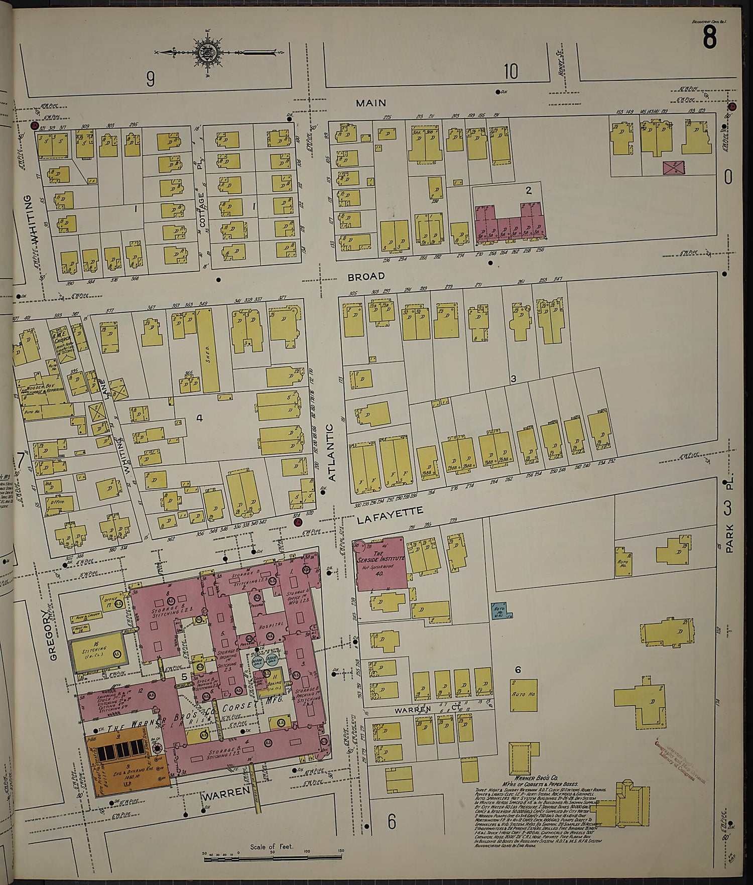 This old map of Bridgeport, Fairfield County, Connecticut was created by Sanborn Map Company in 1913