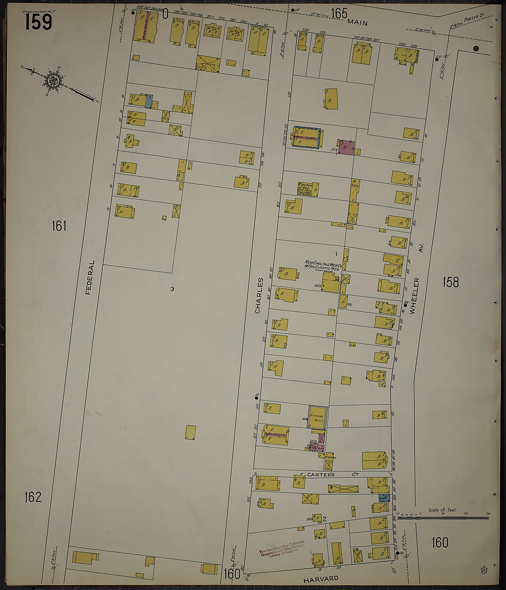This old map of Bridgeport, Fairfield County, Connecticut was created by Sanborn Map Company in 1913