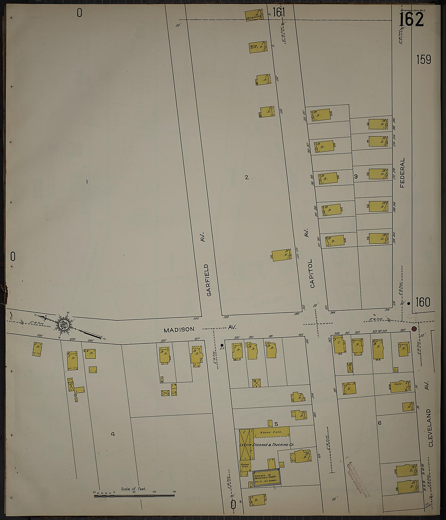 This old map of Bridgeport, Fairfield County, Connecticut was created by Sanborn Map Company in 1913