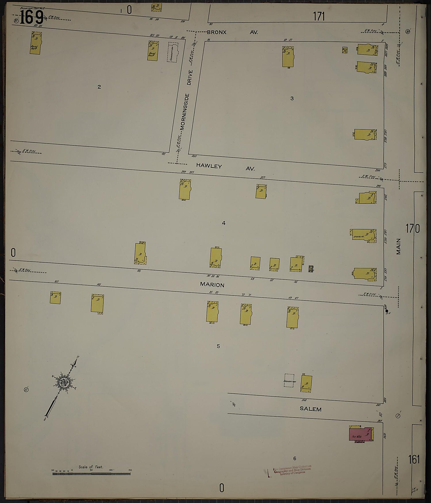 This old map of Bridgeport, Fairfield County, Connecticut was created by Sanborn Map Company in 1913