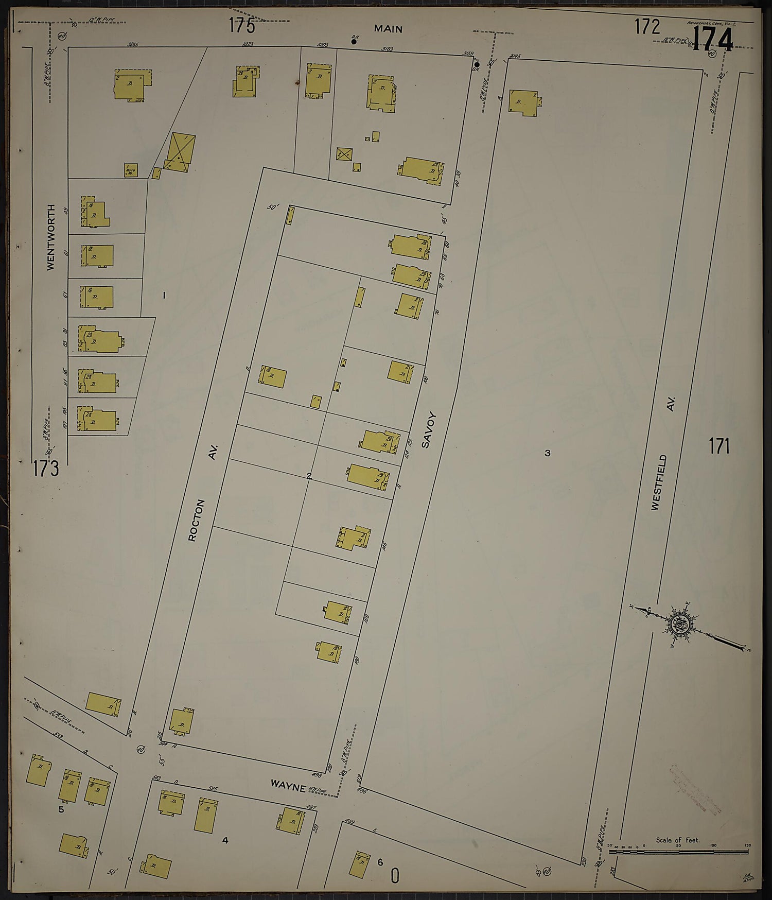 This old map of Bridgeport, Fairfield County, Connecticut was created by Sanborn Map Company in 1913