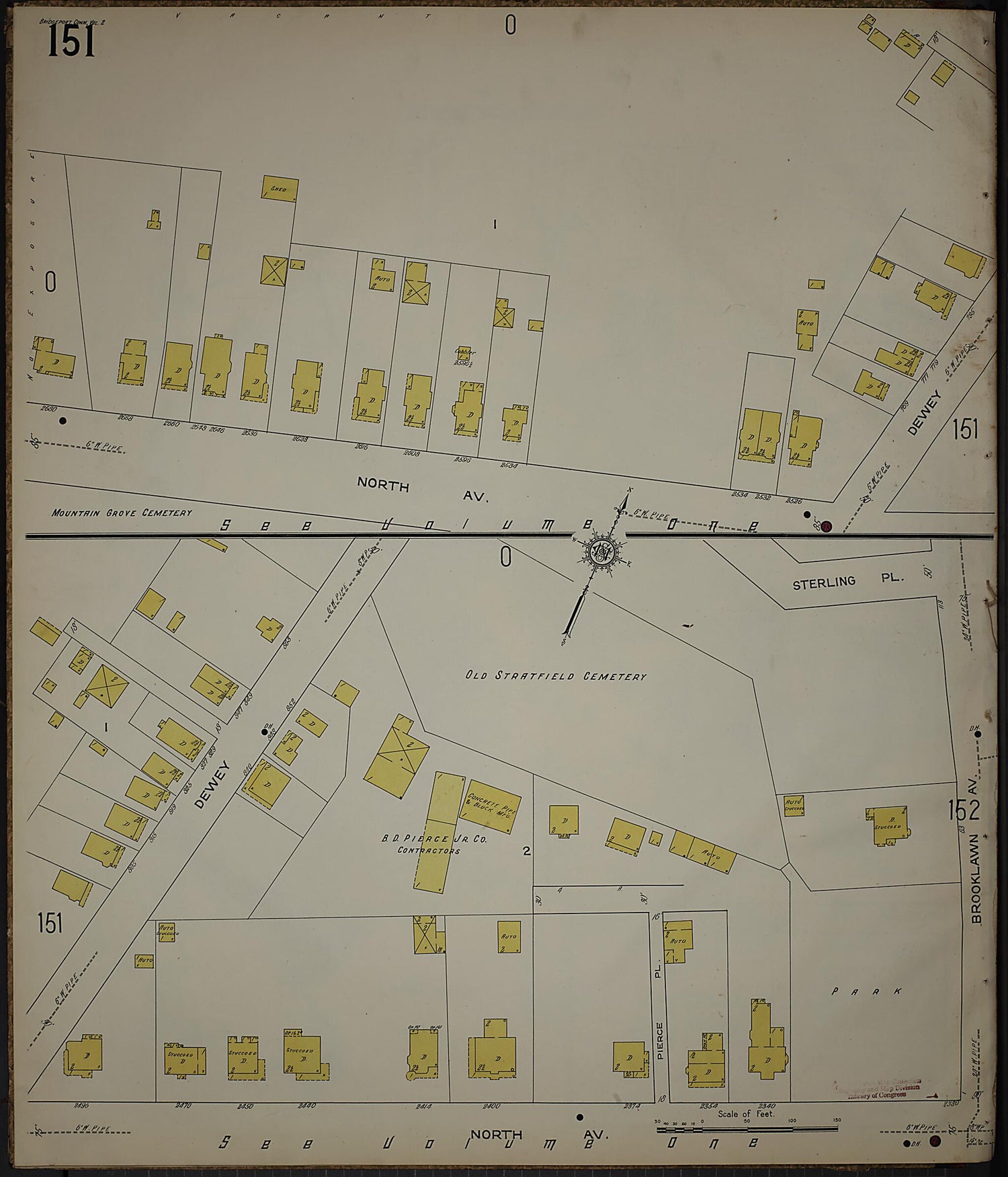 This old map of Bridgeport, Fairfield County, Connecticut was created by Sanborn Map Company in 1913