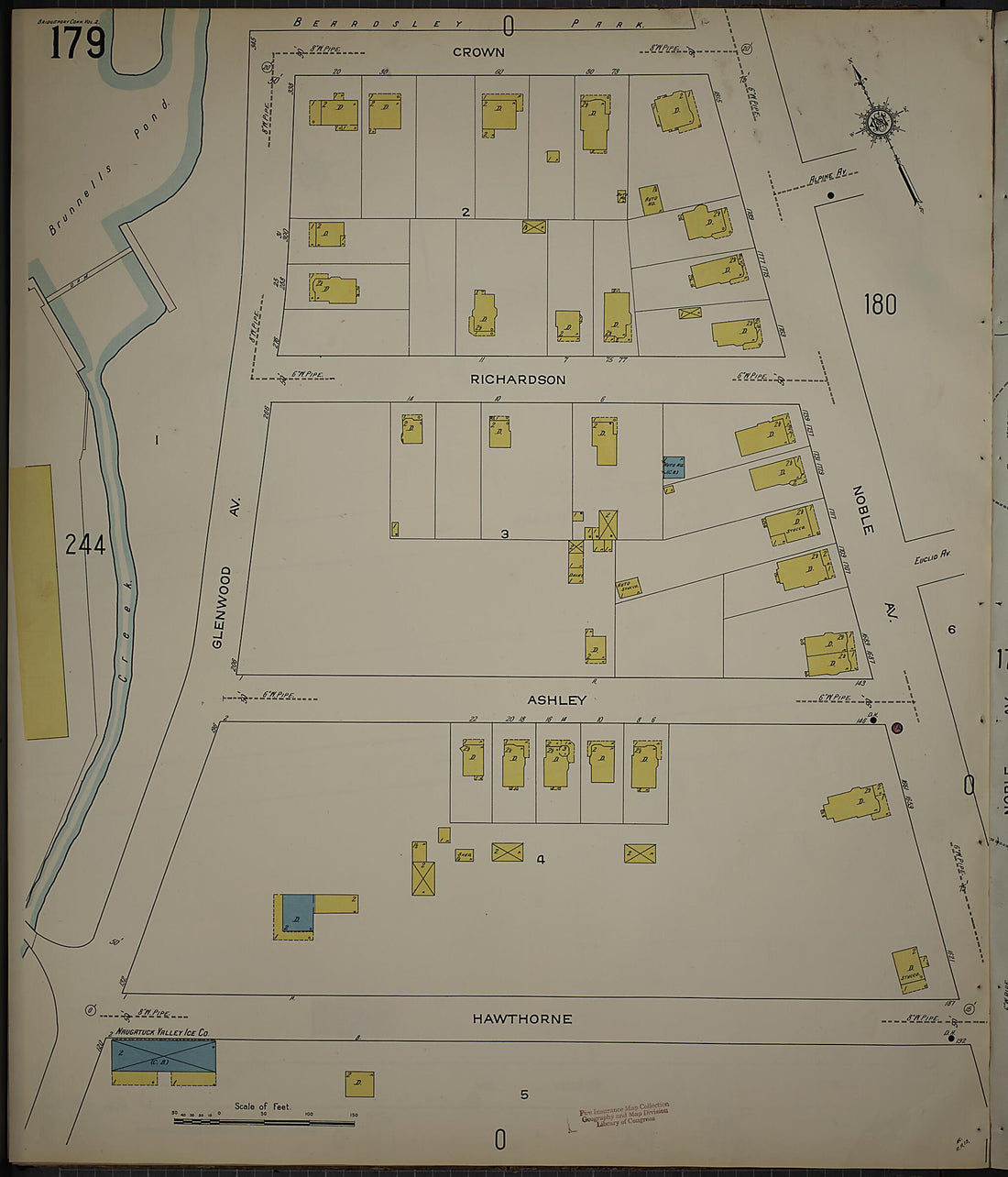 This old map of Bridgeport, Fairfield County, Connecticut was created by Sanborn Map Company in 1913