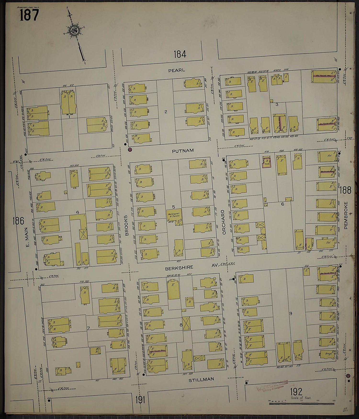 This old map of Bridgeport, Fairfield County, Connecticut was created by Sanborn Map Company in 1913