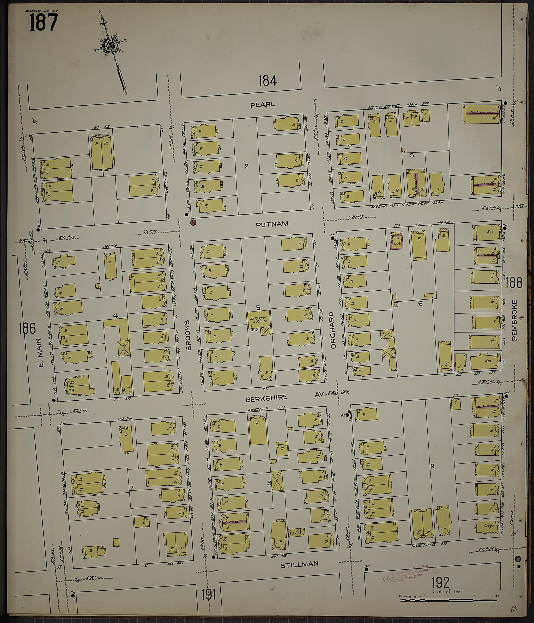 This old map of Bridgeport, Fairfield County, Connecticut was created by Sanborn Map Company in 1913