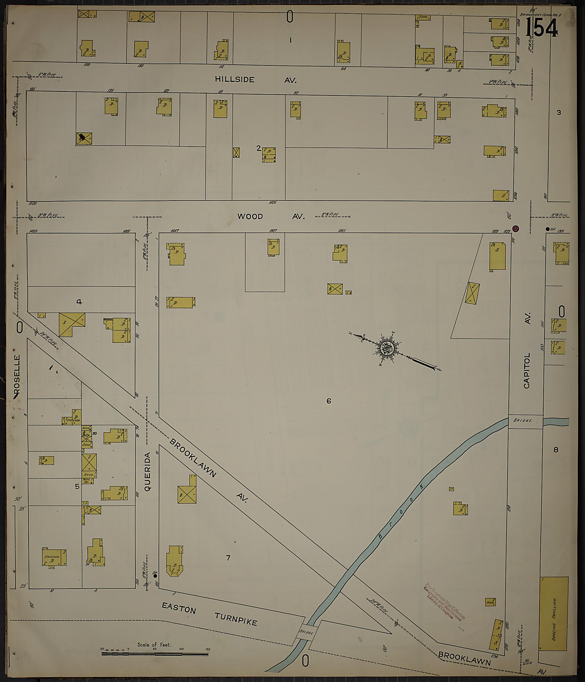 This old map of Bridgeport, Fairfield County, Connecticut was created by Sanborn Map Company in 1913