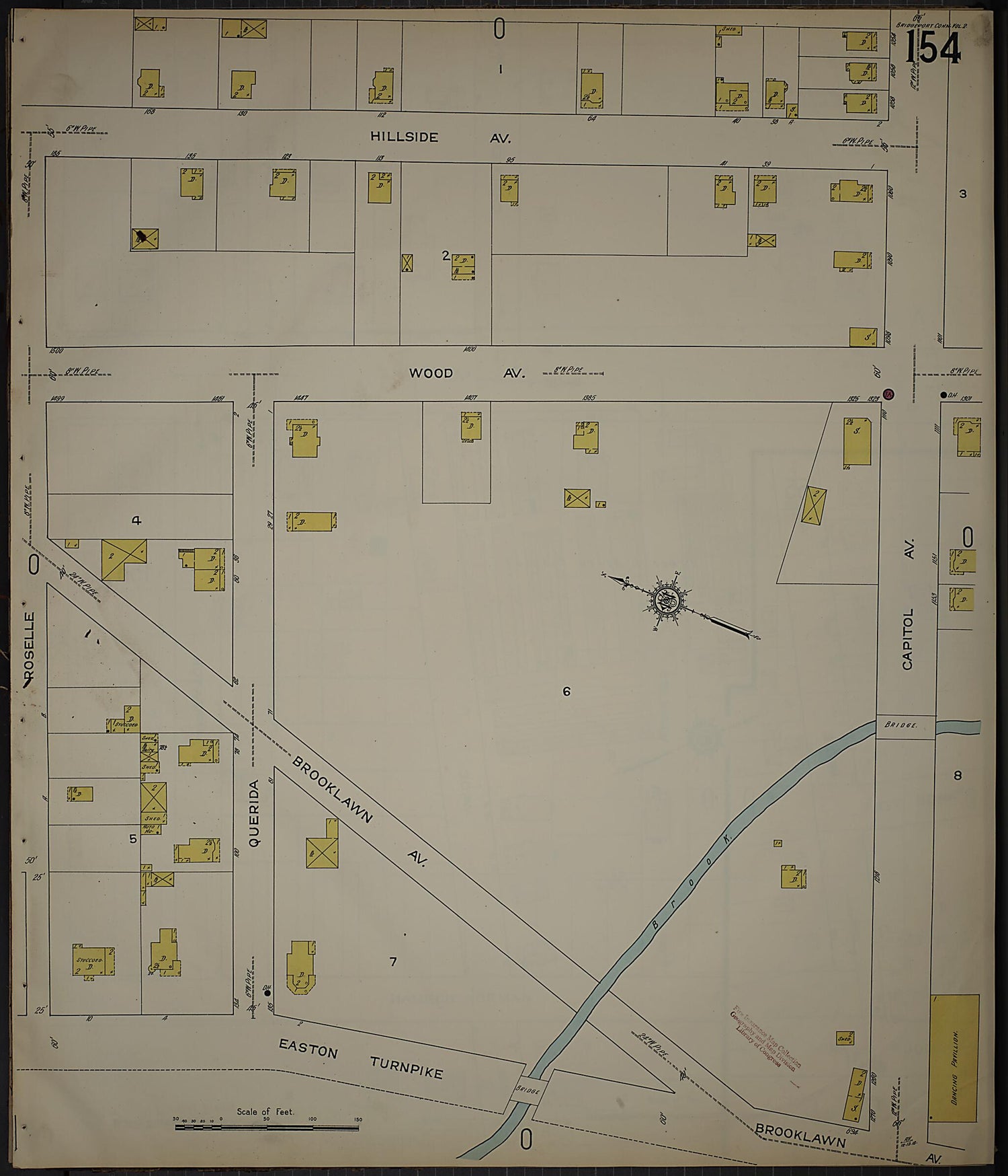 This old map of Bridgeport, Fairfield County, Connecticut was created by Sanborn Map Company in 1913