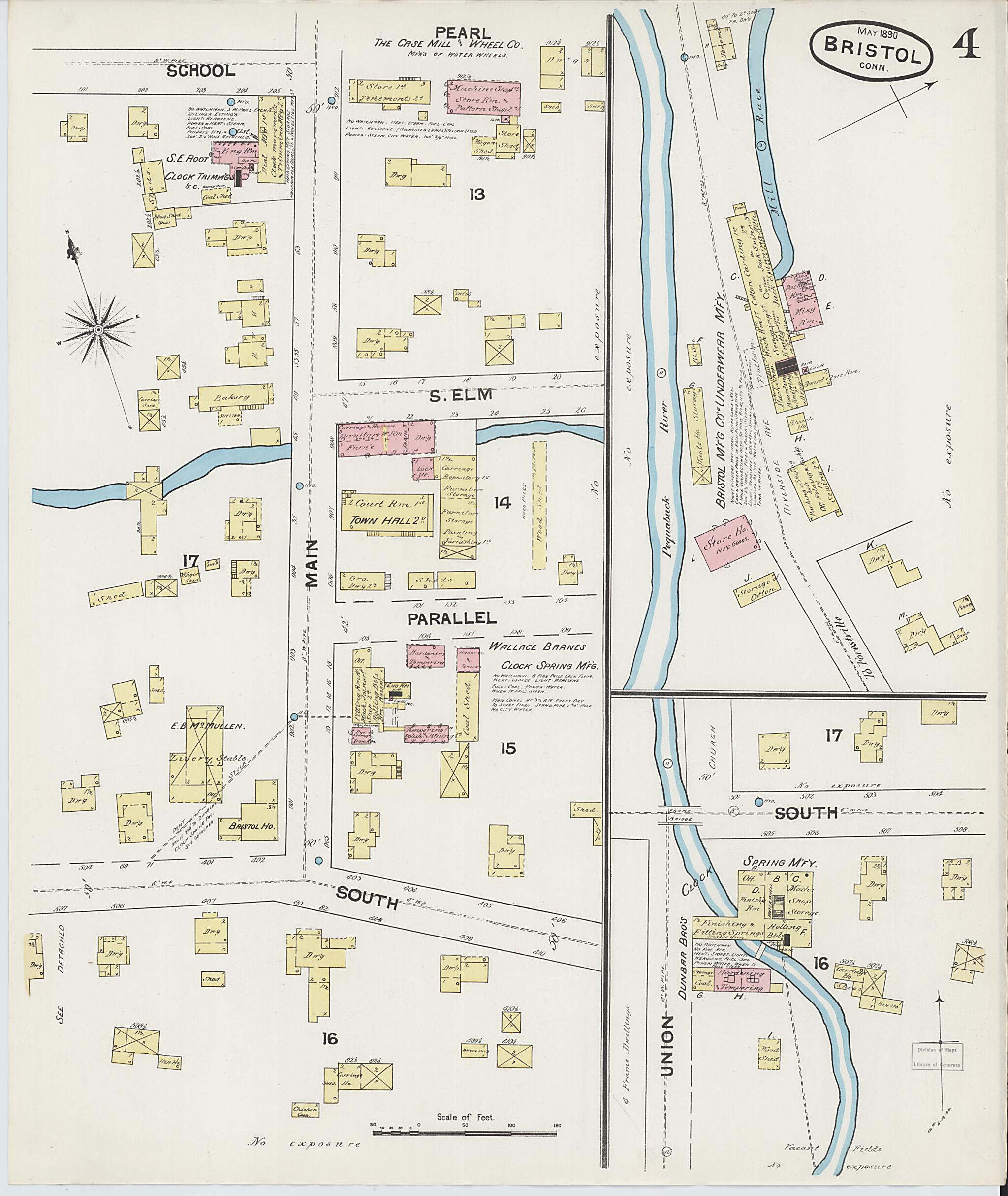 This old map of Forestville, Hartford County, Connecticut was created by Sanborn Map Company in 1890