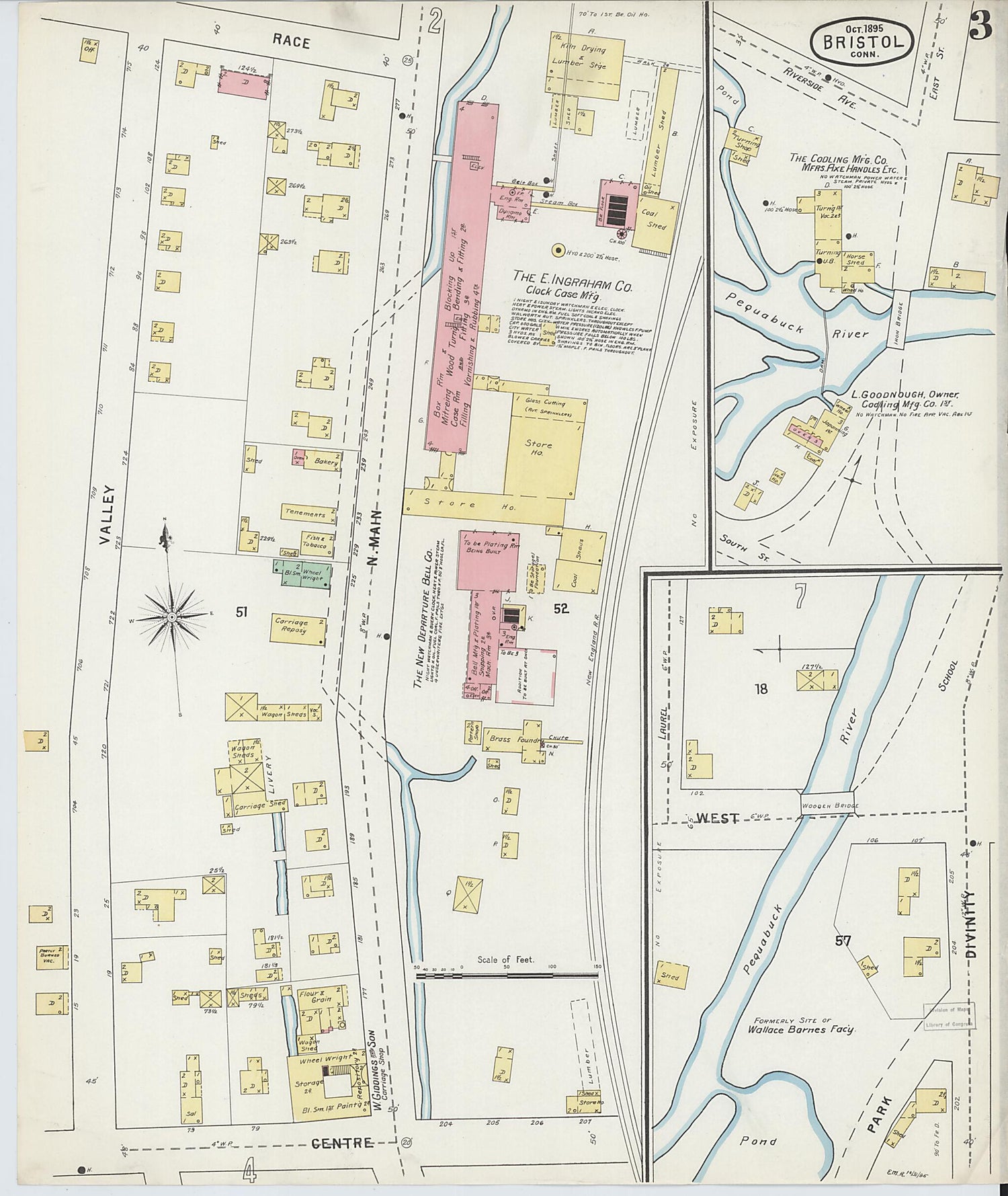 This old map of Forestville, Hartford County, Connecticut was created by Sanborn Map Company in 1895