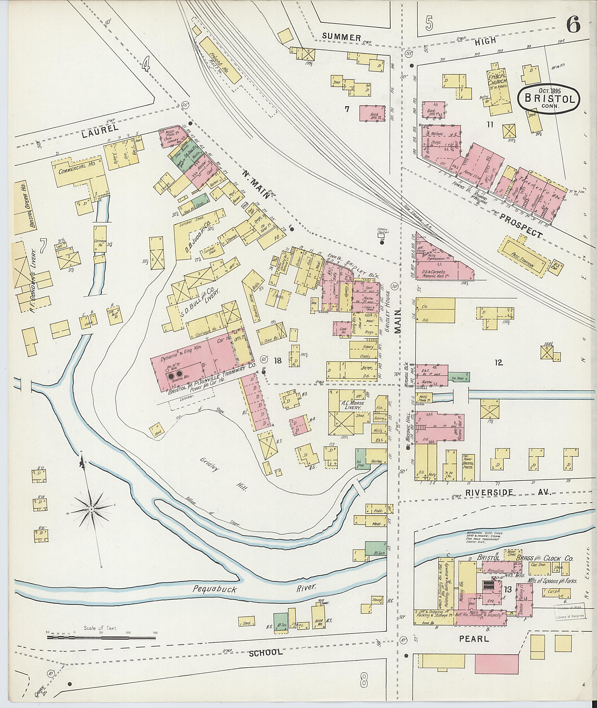 This old map of Forestville, Hartford County, Connecticut was created by Sanborn Map Company in 1895