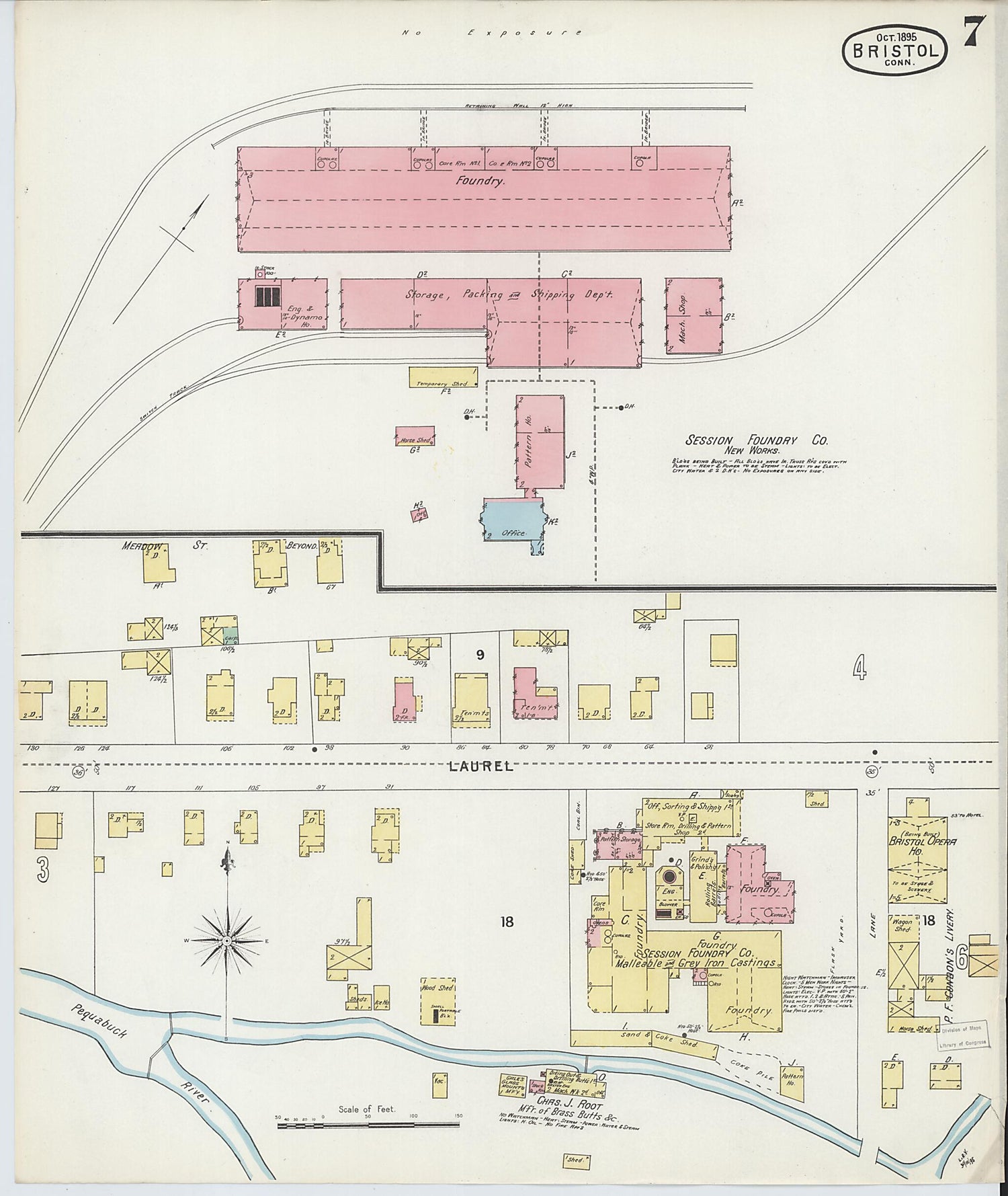 This old map of Forestville, Hartford County, Connecticut was created by Sanborn Map Company in 1895