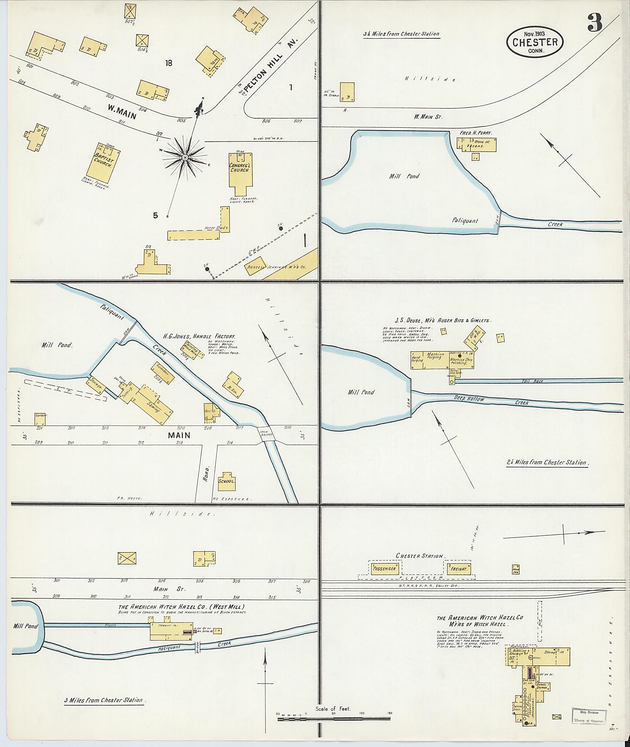 This old map of Chester, Middlesex County, Connecticut was created by Sanborn Map Company in 1903