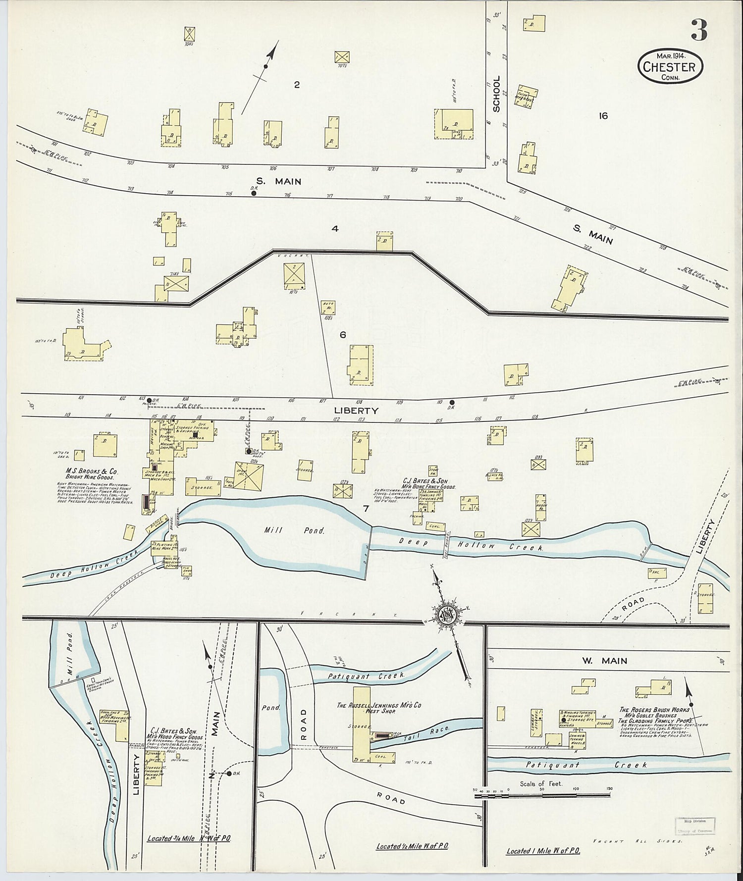 This old map of Chester, Middlesex County, Connecticut was created by Sanborn Map Company in 1914