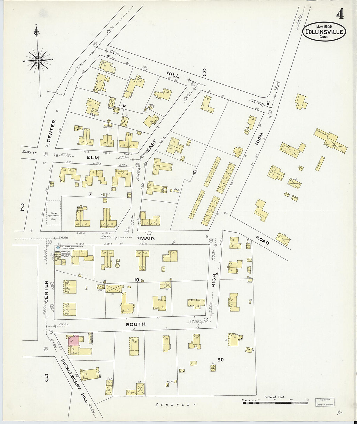 Collinsville, Hartford County, Connecticut 1909 (Sheet 4 of 6) by Relic Map Company