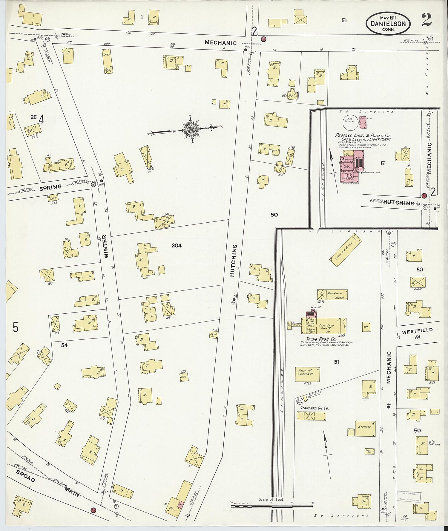 This old map of Quinebaug, Windham County, Connecticut was created by Sanborn Map Company in 1911