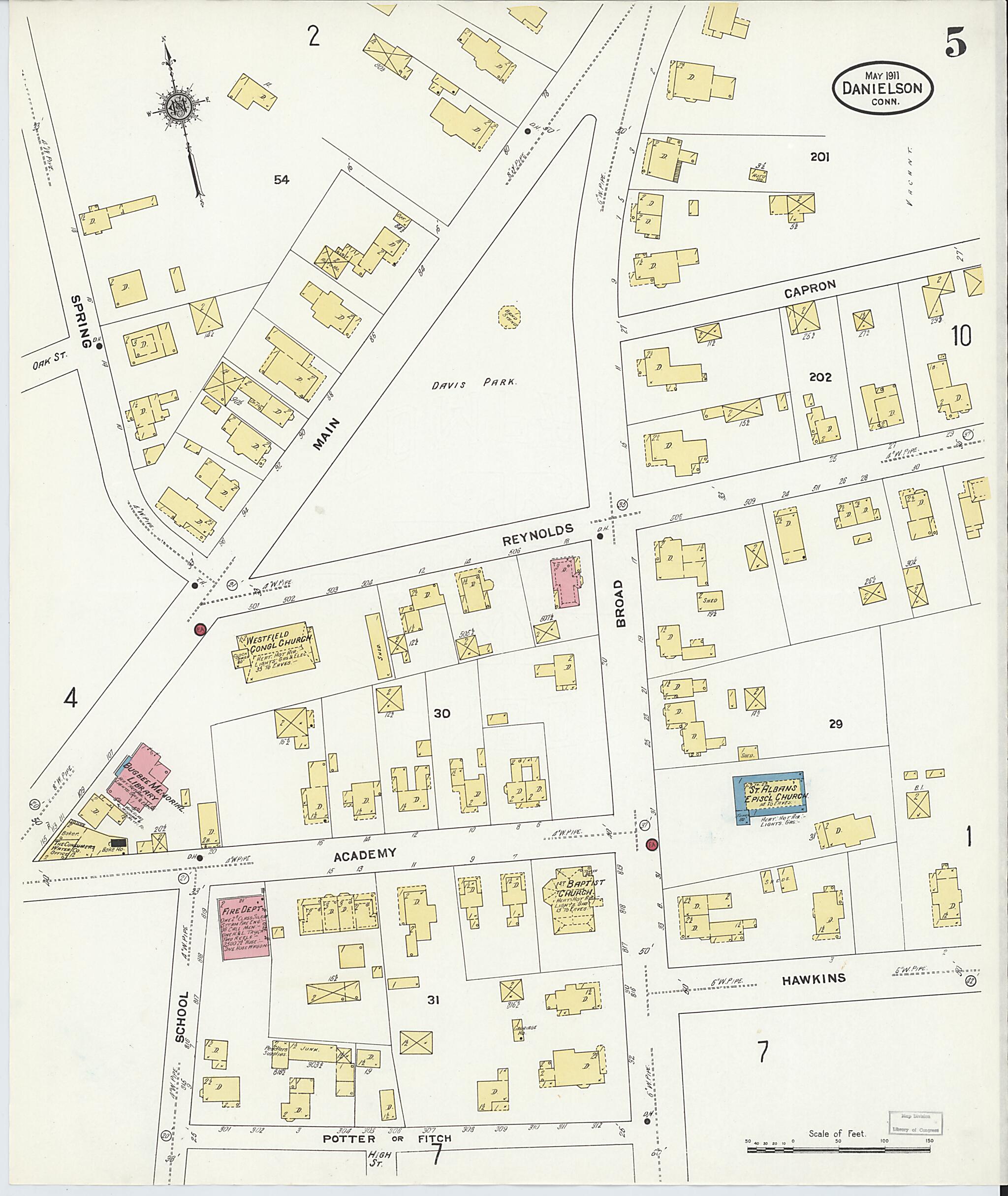 This old map of Quinebaug, Windham County, Connecticut was created by Sanborn Map Company in 1911