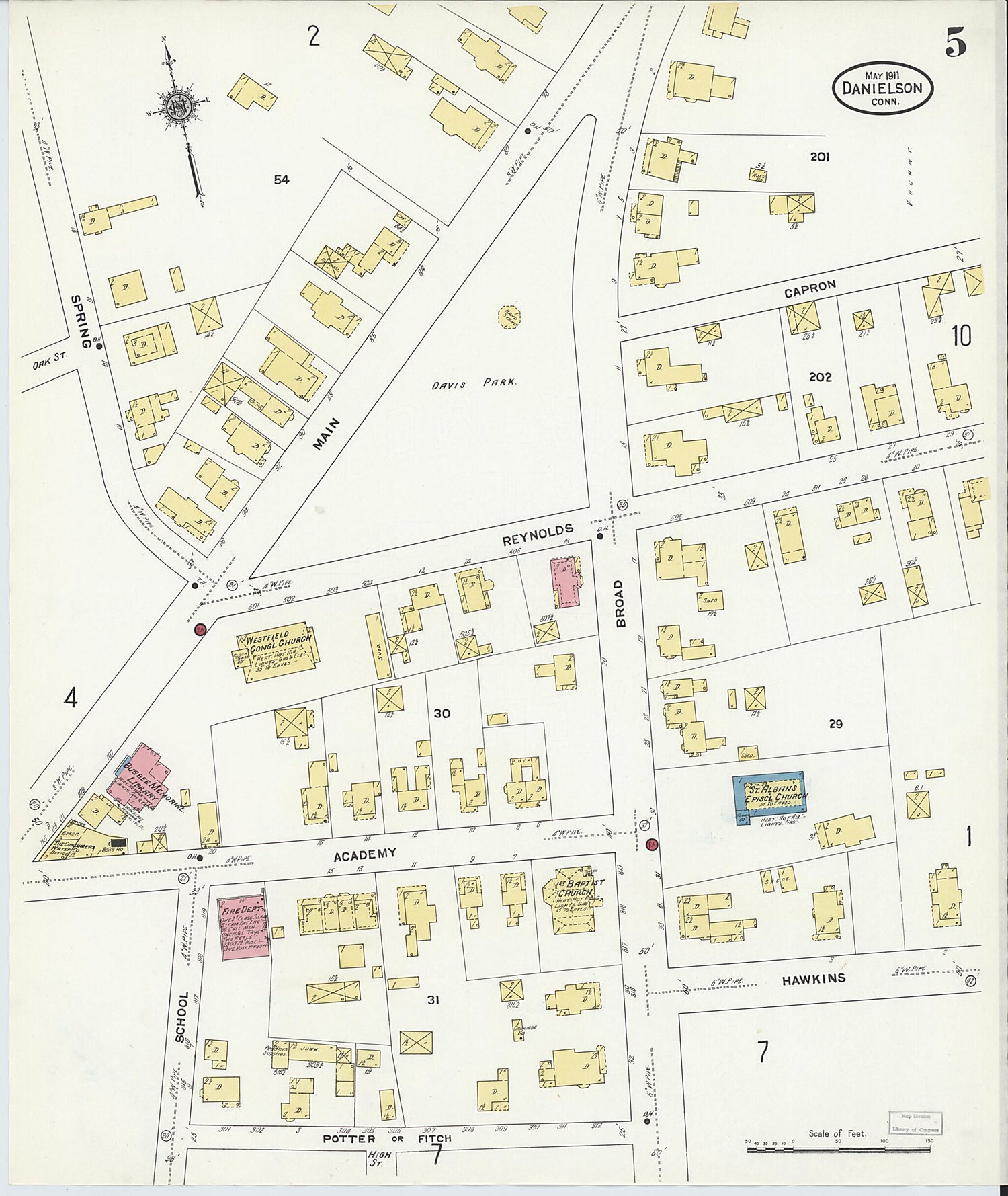 This old map of Quinebaug, Windham County, Connecticut was created by Sanborn Map Company in 1911