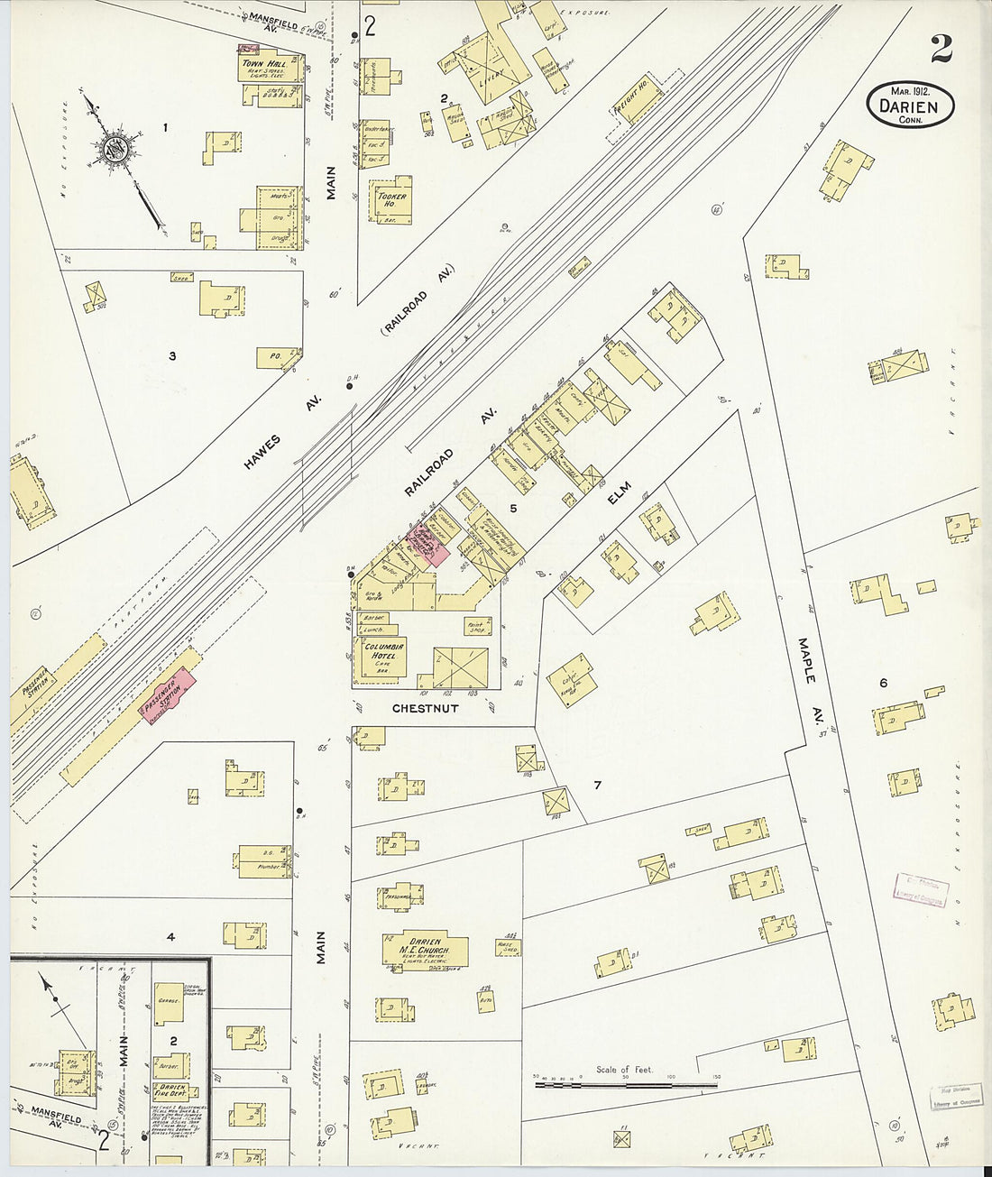 This old map of Noroton Heights, Fairfield County, Connecticut was created by Sanborn Map Company in 1912