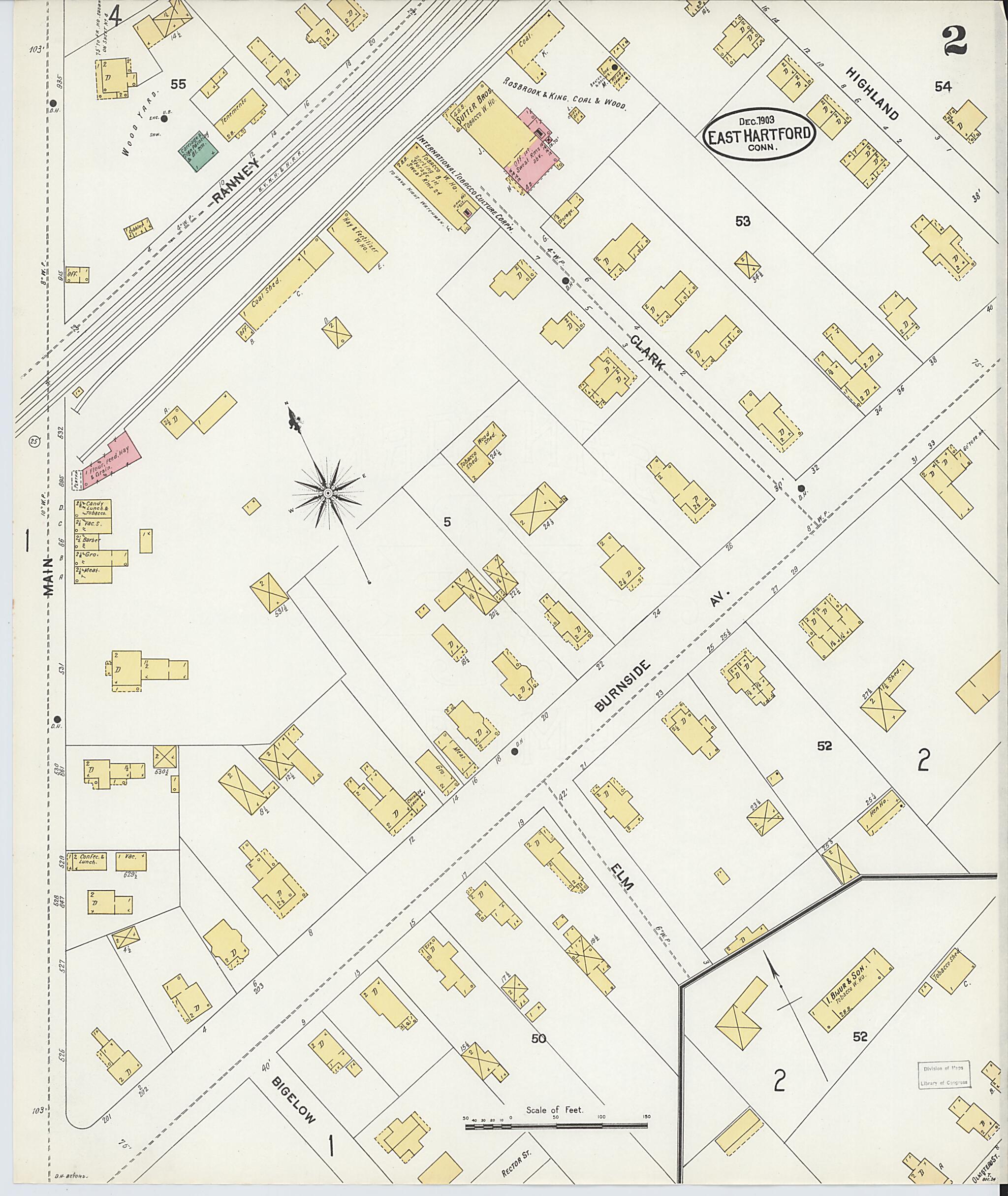 This old map of East Hartford, Hartford County, Connecticut was created by Sanborn Map Company in 1903