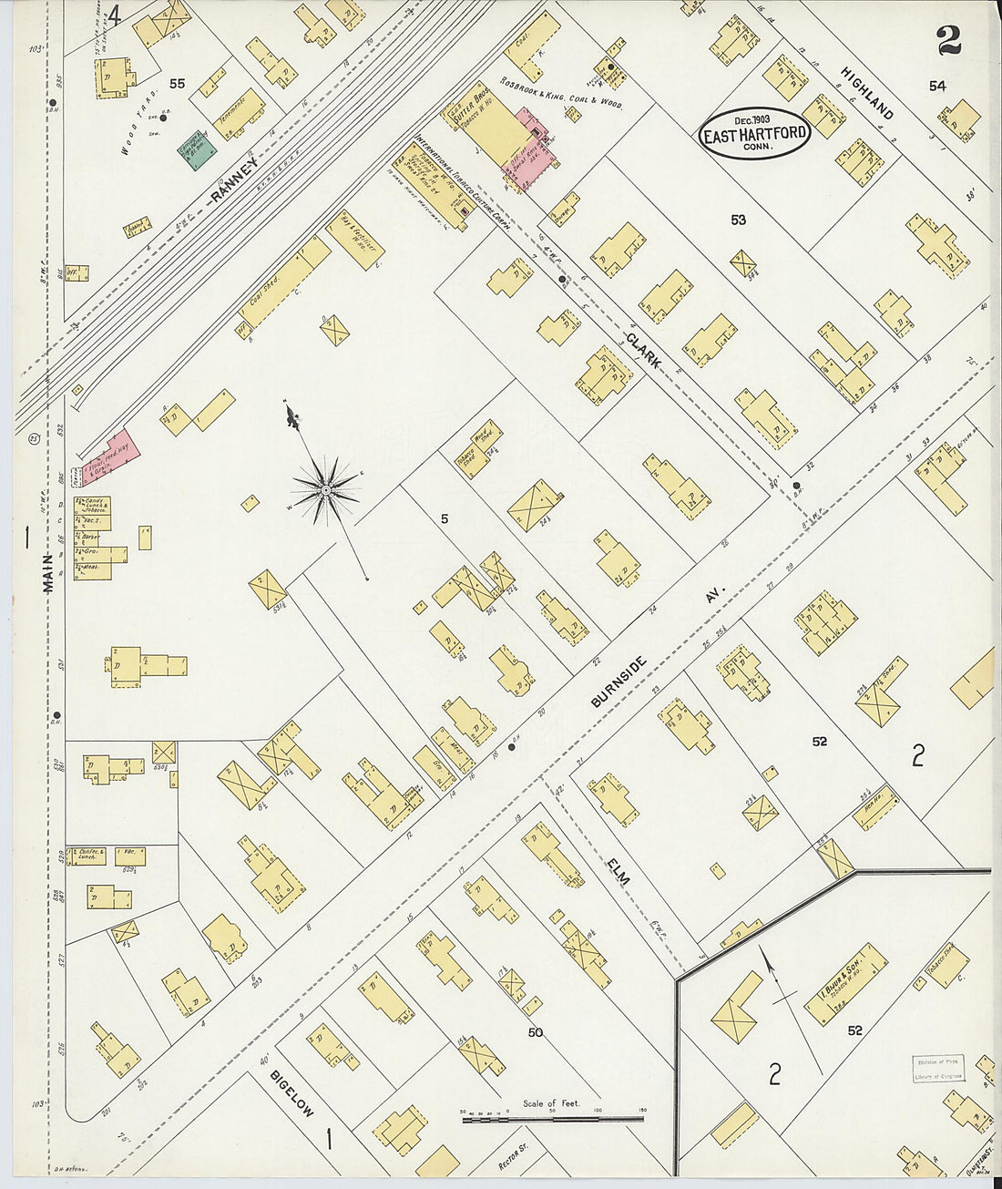 This old map of East Hartford, Hartford County, Connecticut was created by Sanborn Map Company in 1903