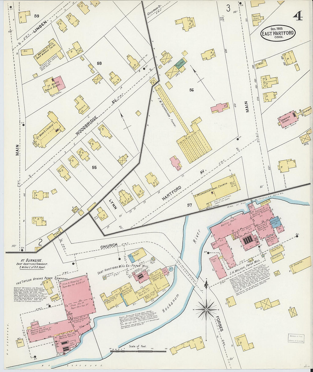 This old map of East Hartford, Hartford County, Connecticut was created by Sanborn Map Company in 1903