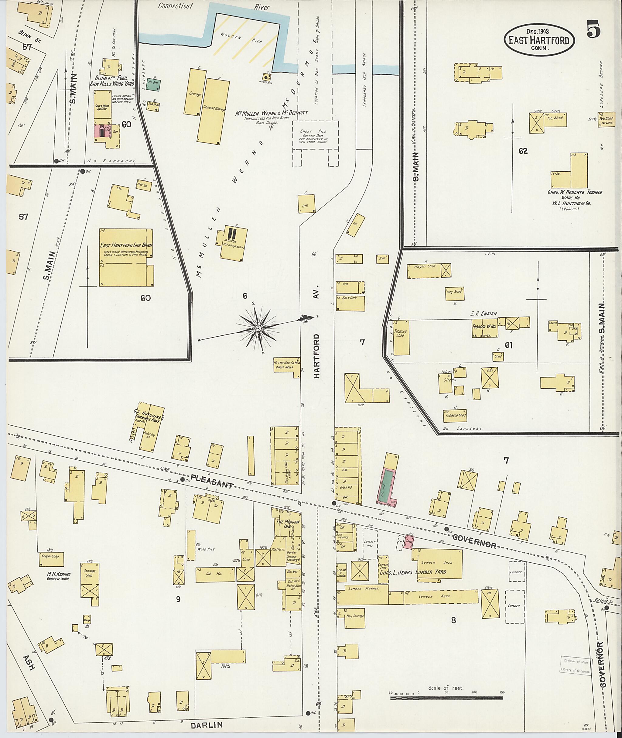 This old map of East Hartford, Hartford County, Connecticut was created by Sanborn Map Company in 1903