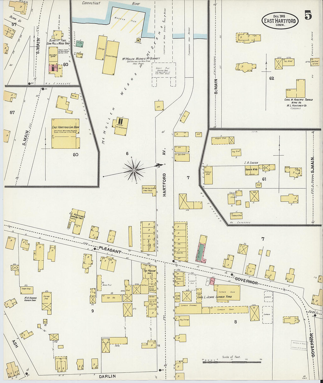 This old map of East Hartford, Hartford County, Connecticut was created by Sanborn Map Company in 1903