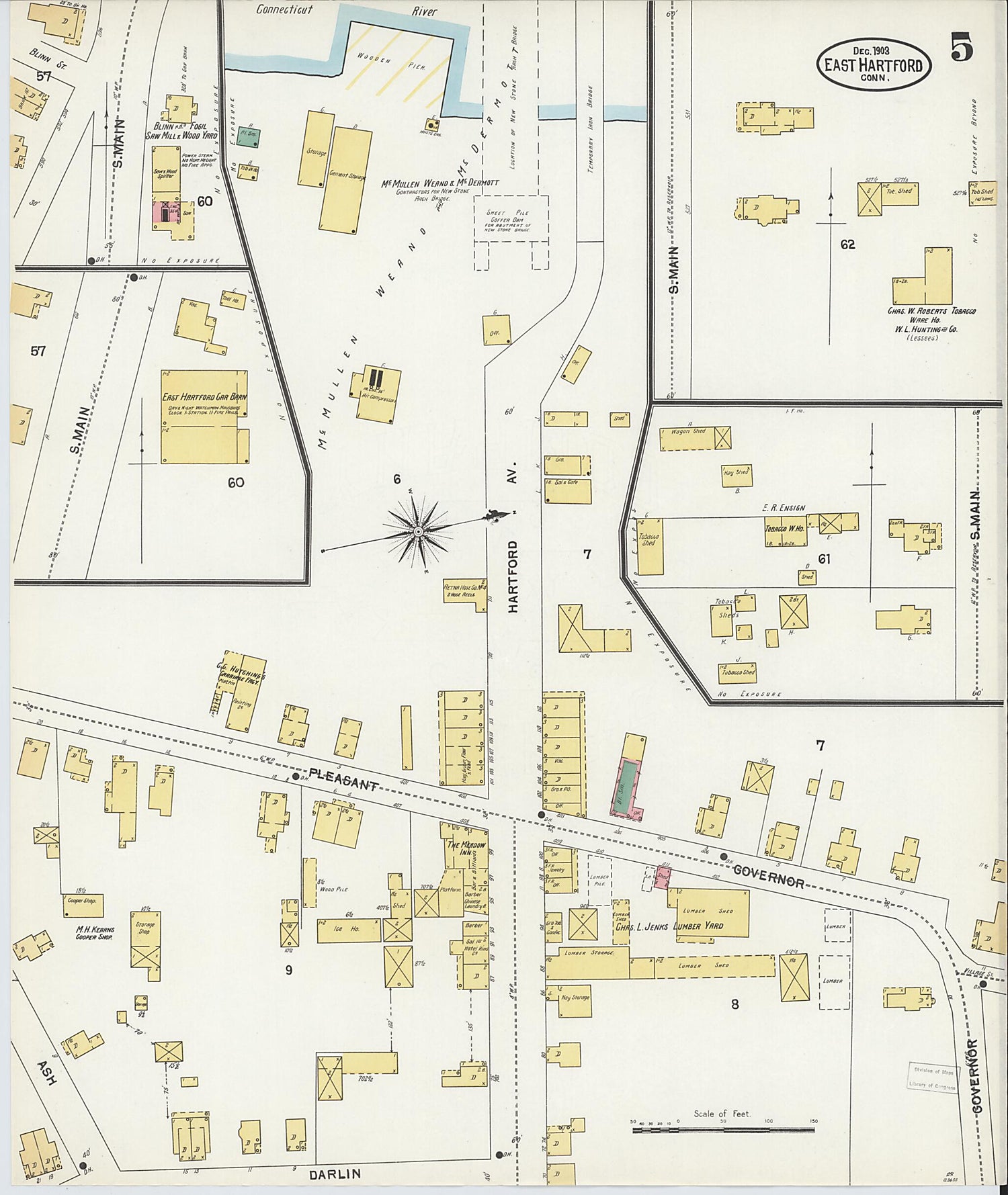 This old map of East Hartford, Hartford County, Connecticut was created by Sanborn Map Company in 1903