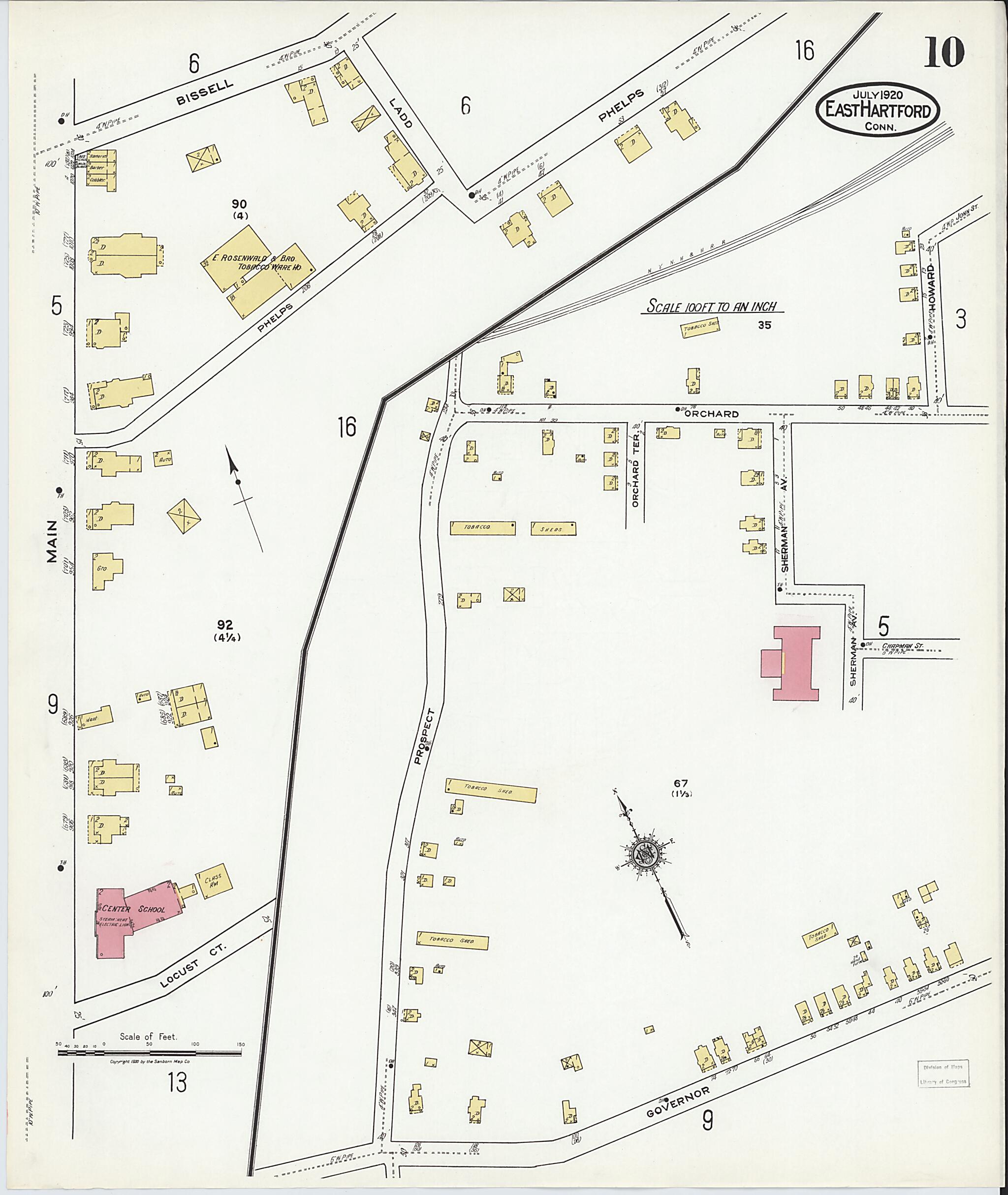 This old map of East Hartford, Hartford County, Connecticut was created by Sanborn Map Company in 1920